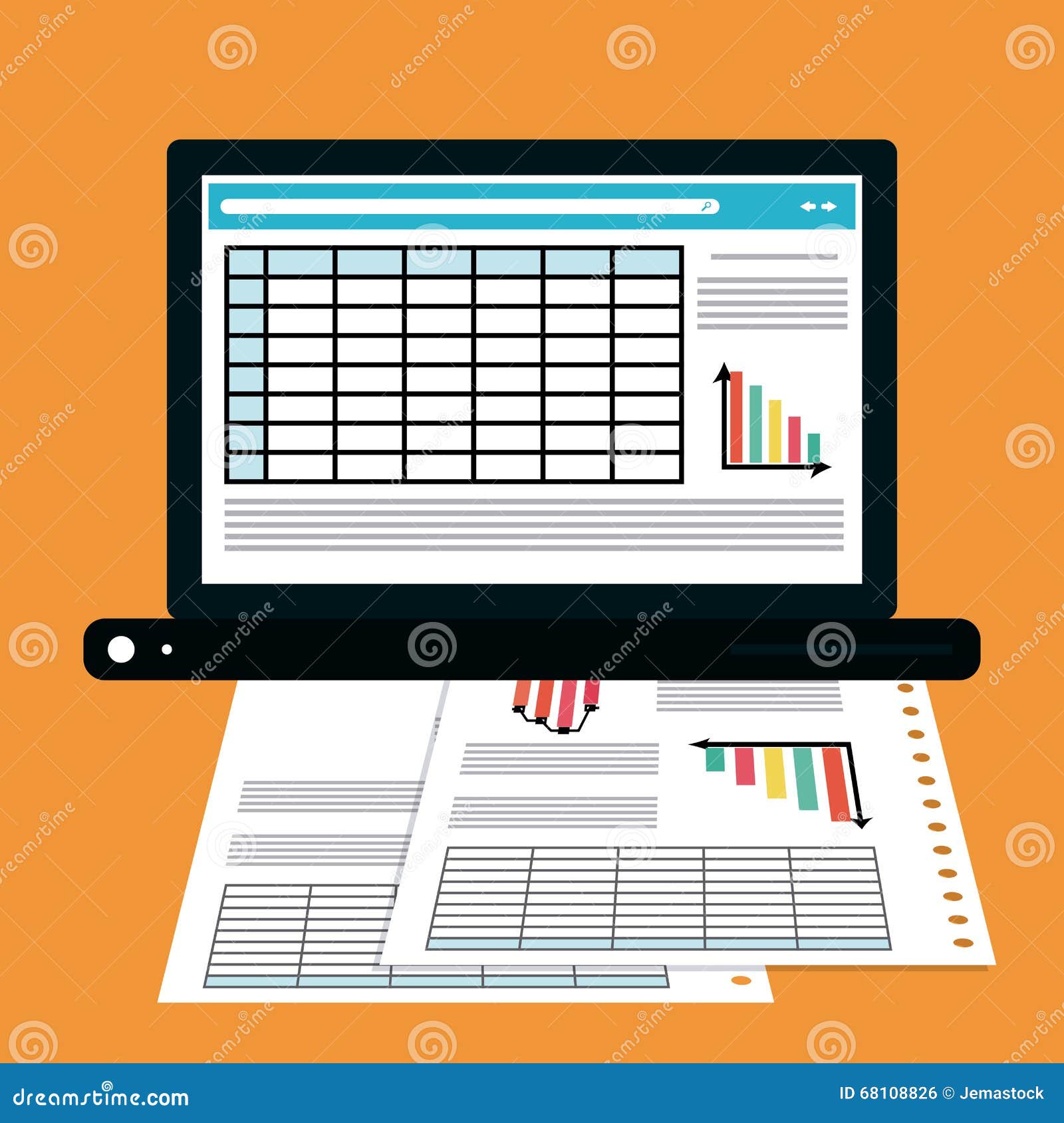 Diseño Del Icono De La Hoja De Cálculo Ilustración del Vector - Ilustración  de spreadsheet, moderno: 68108826