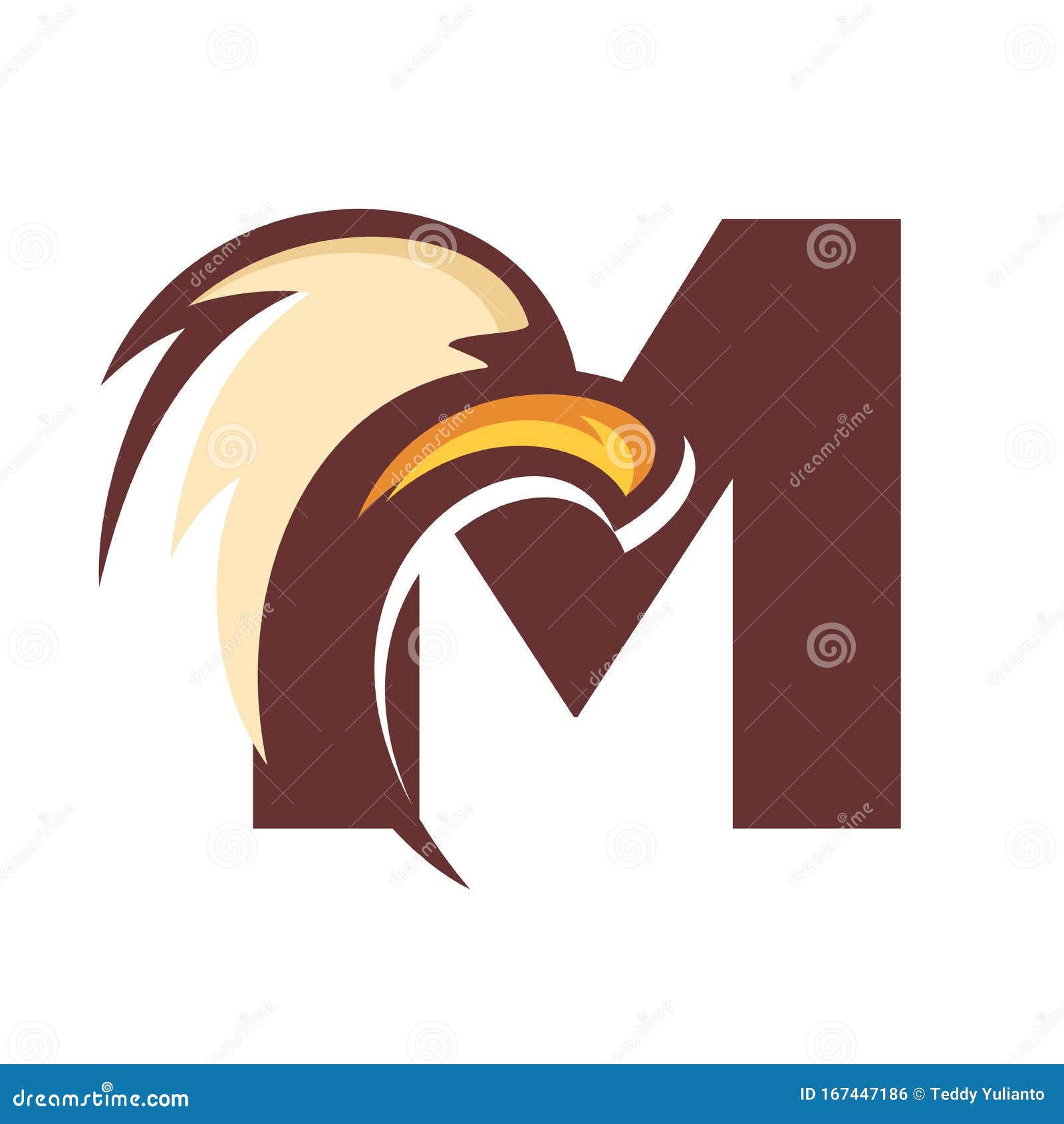Diseño Del Logotipo Águila M Inicial Ilustración del Vector - Ilustración  de financiero, pico: 167447186