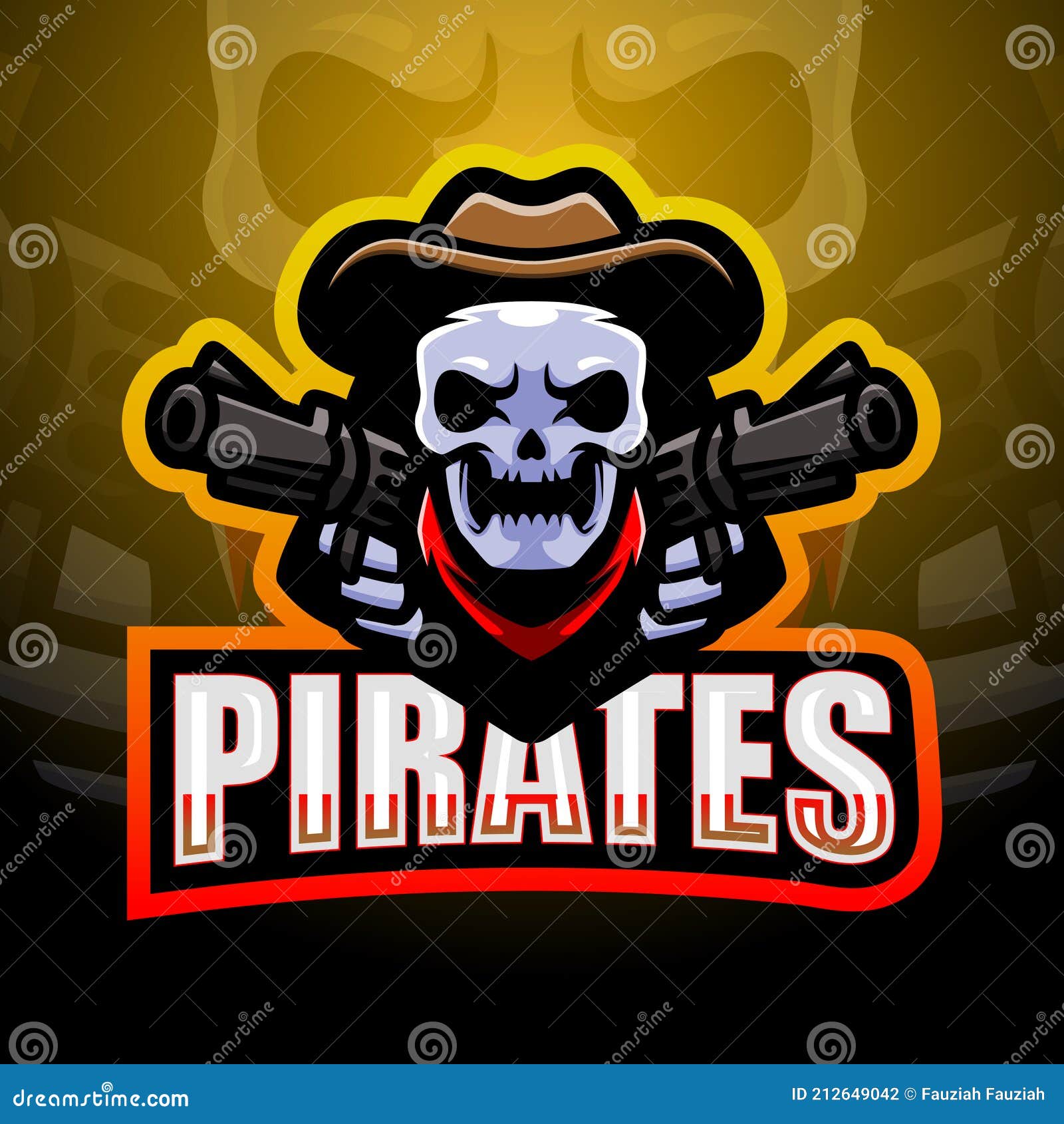 Diseño de logotipo de mascota pirata esport