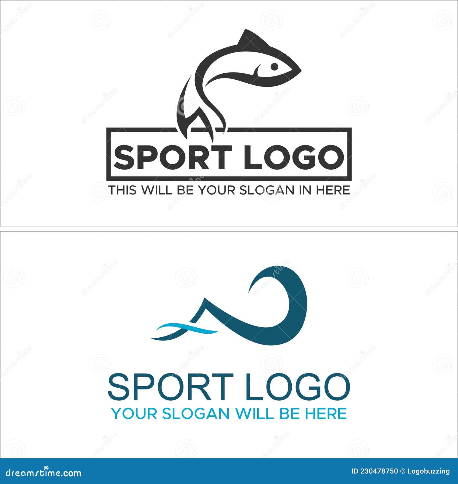 Diseño Del Logotipo De Pesca Deportiva Ilustración del Vector - Ilustración  de muestra, problema: 230478750