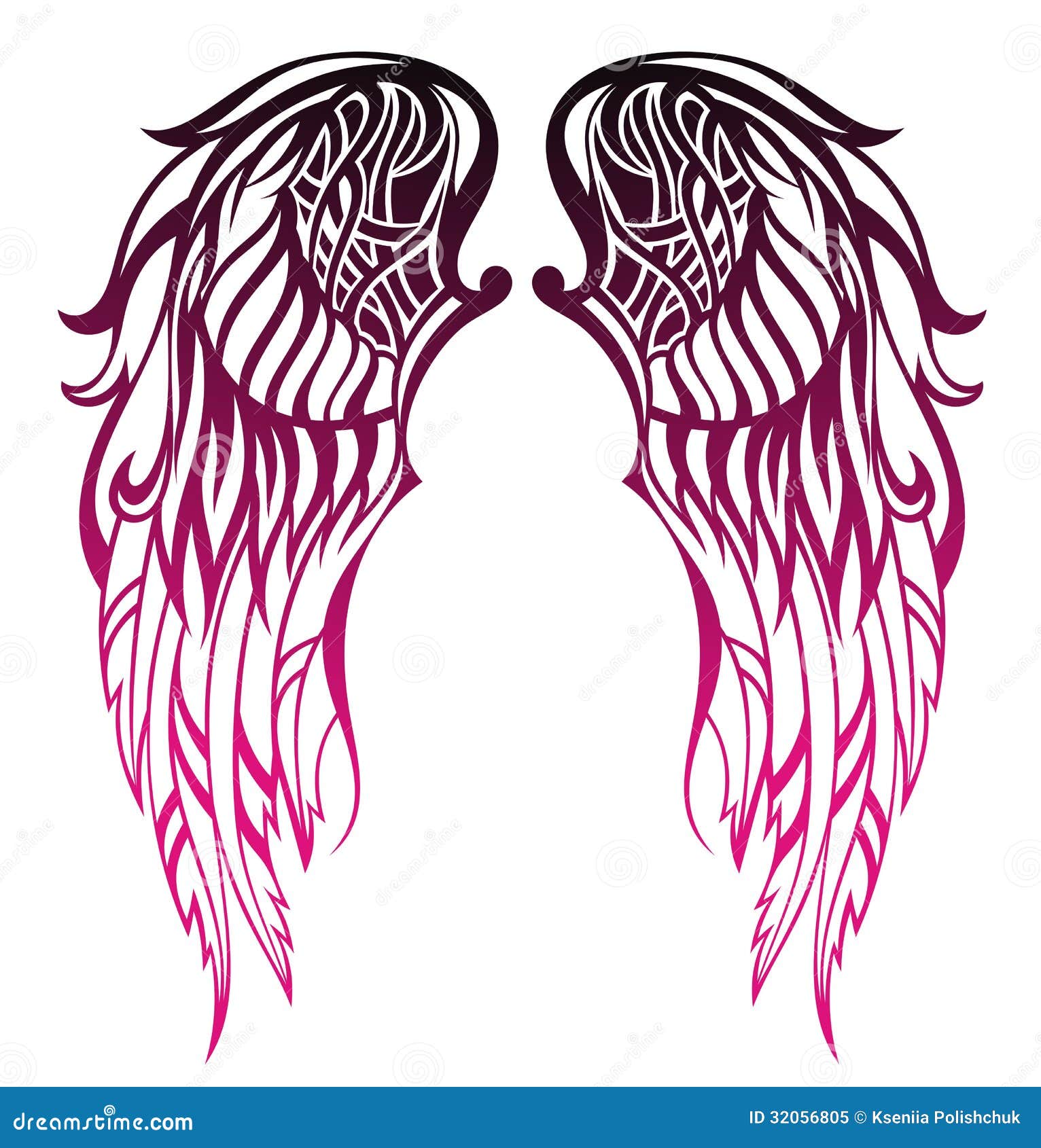 dise 241 o del tatuaje de las alas ilustraci 243 n del vector dise 241 o del tatuaje de las alas ilustraci 243 n del vector