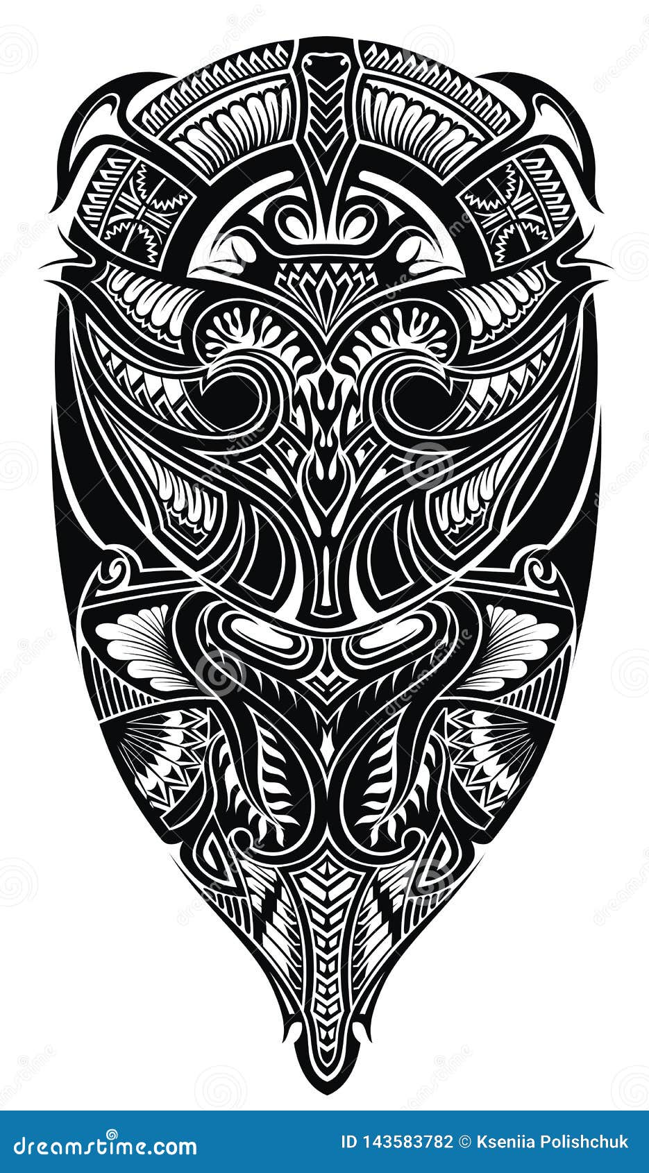 Diseño Del Tatuaje Del Estilo Para Las áreas Del Pecho Y De La Manga Ilustración del Vector - Ilustración de tribal, tatuajes: 143583782