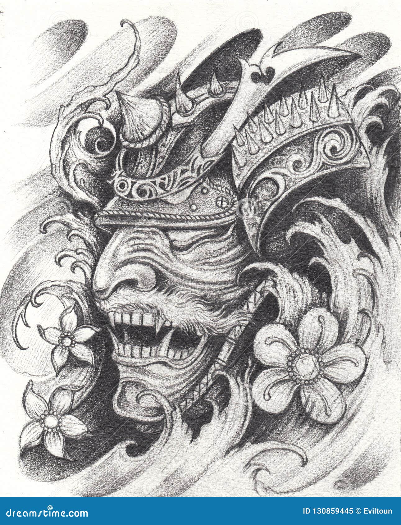 Diseño Del Tatuaje Del Guerrero Del Samurai Stock de ilustración -  Ilustración de ninja, estilo: 130859445, image size:1291x1690