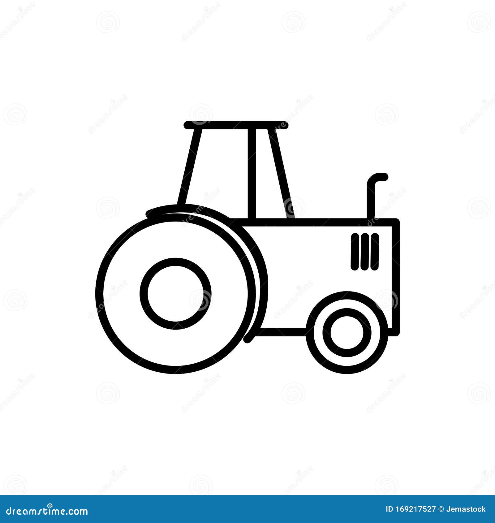 Diseño Lineal Del Transporte De Tractores Agrícolas Ilustración del Vector  - Ilustración de cosecha, cosechadora: 169217527