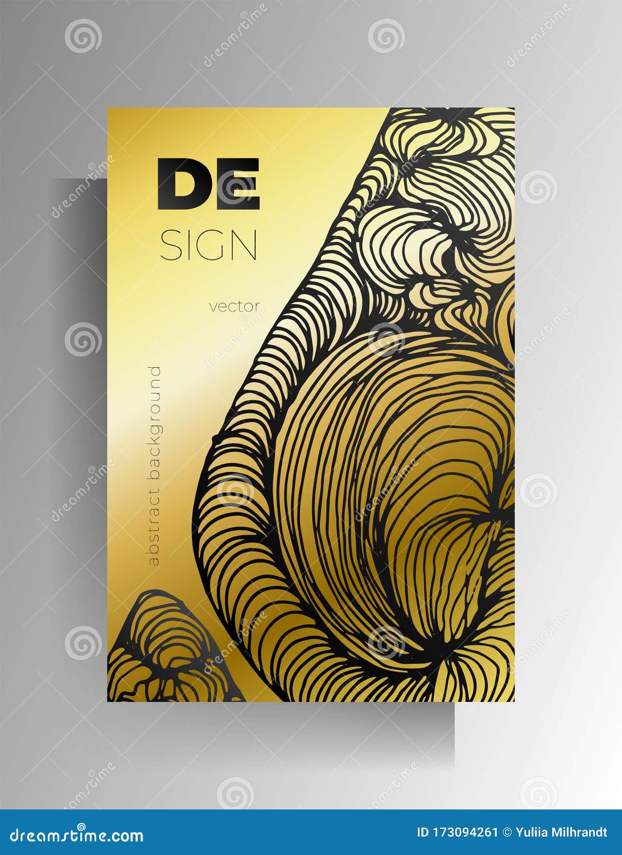 Diseño Para Afiches, Portada Para Libros, Revista Concepto De Oro Y Negro  Stock de ilustración - Ilustración de elegante, elemento: 173094261