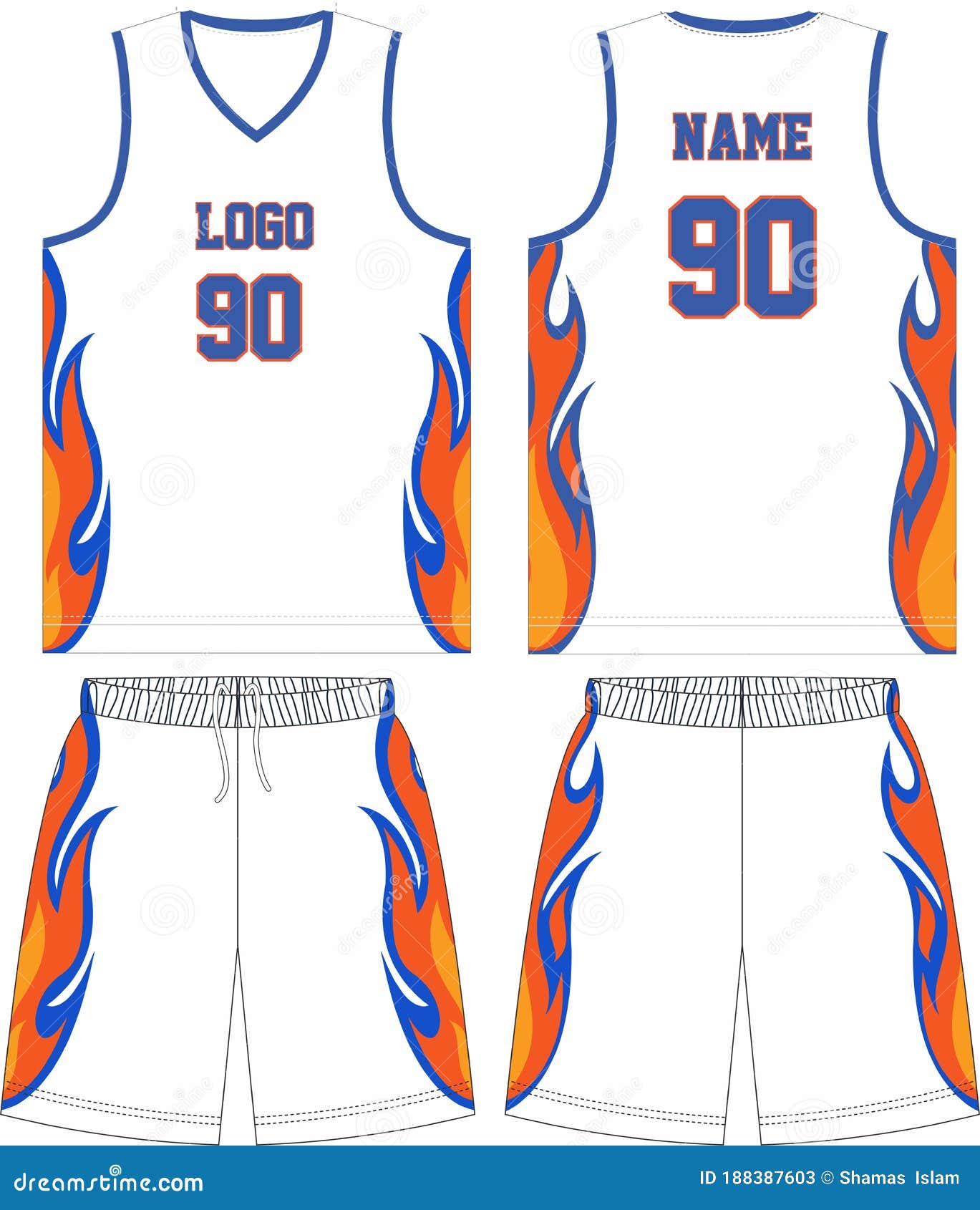 Diseño Personalizado Uniforme De Baloncesto De Baloncesto Jersey Calcetines Plantilla Para Club De Baloncesto. Camiseta Ilustración del Ilustración de frente, jersey: 188387603