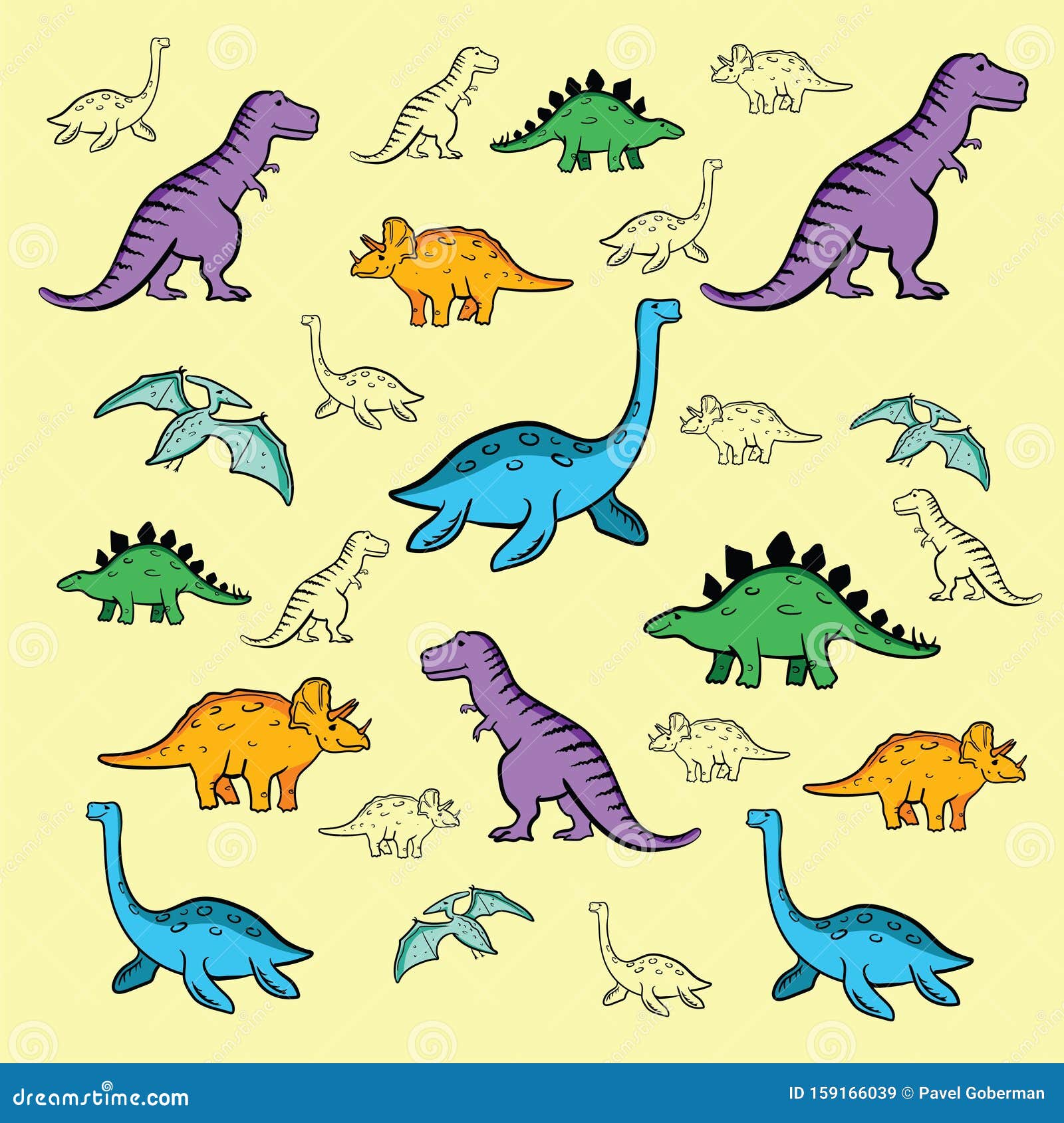 Diseño Transparente De Dinosaurios Pequeños Dino Divertido De Caricaturas  Diseño De Doodle Dibujado a Mano Para Niños Ilustración Stock de  ilustración - Ilustración de animal, dinosaurio: 159166039