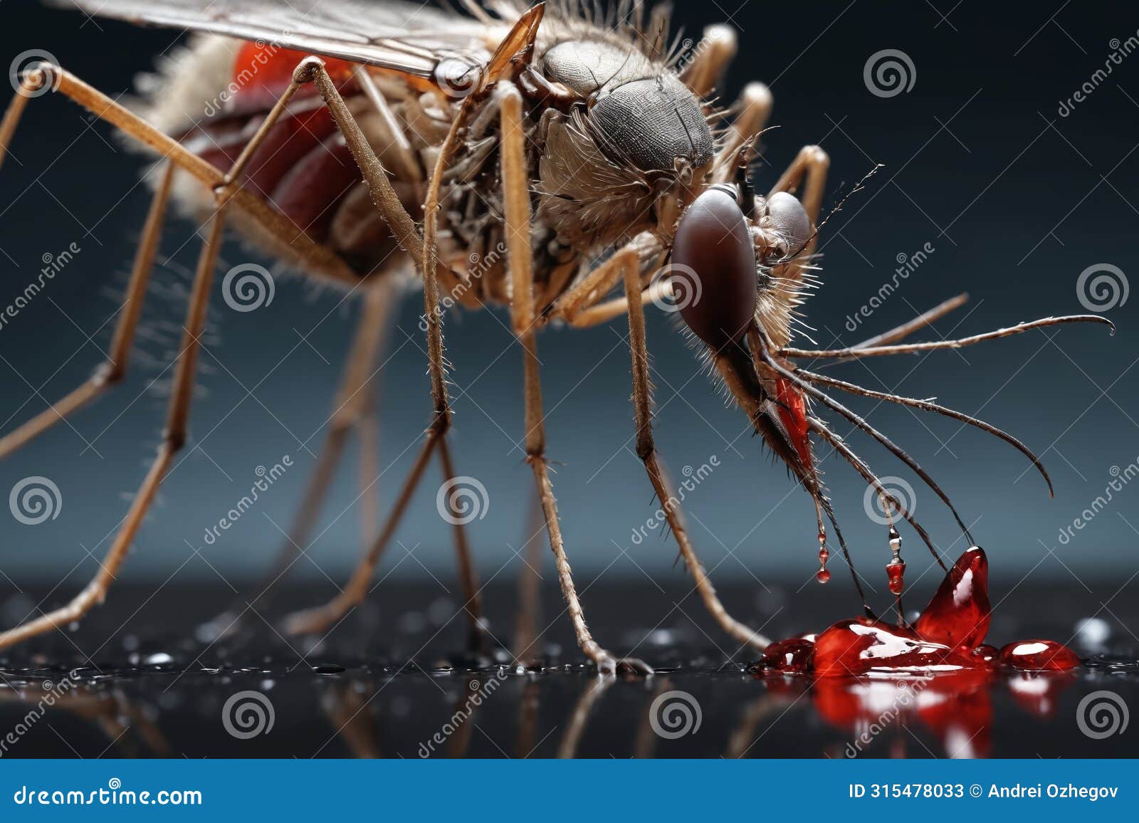 disease close-up: detailed macro of aedes aegypti mosquito