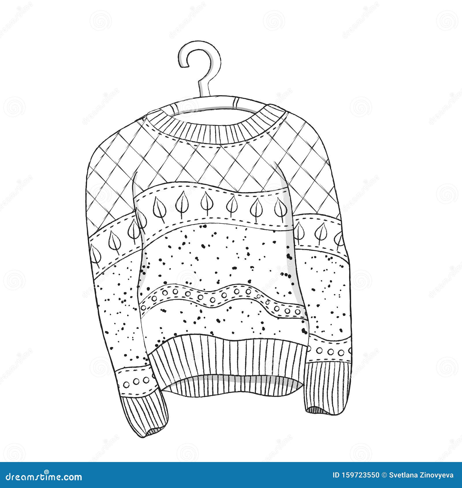 Схематичное изображение свитера