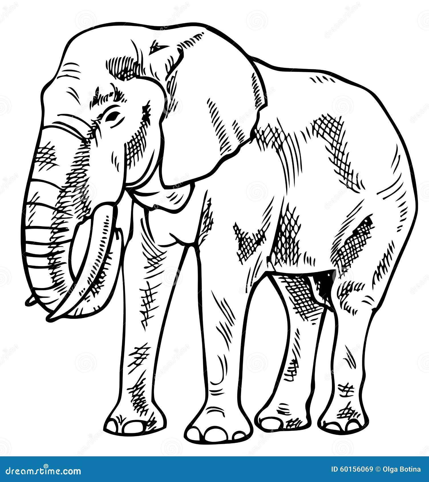 Disegno dell elefante Immagini Stock Libere da Diritti
