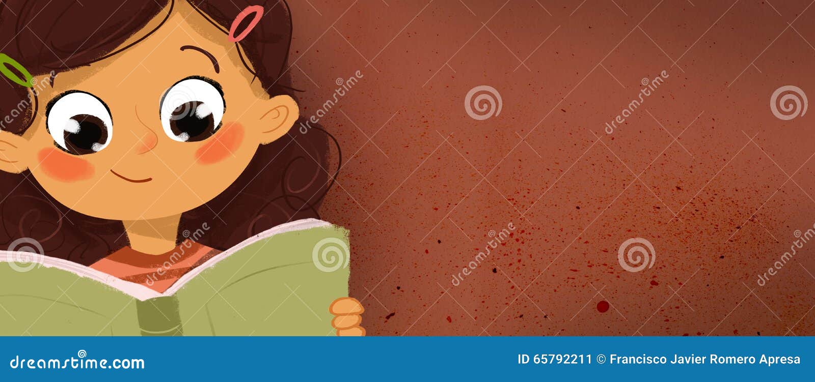 Disegno di una ragazza che legge un libro