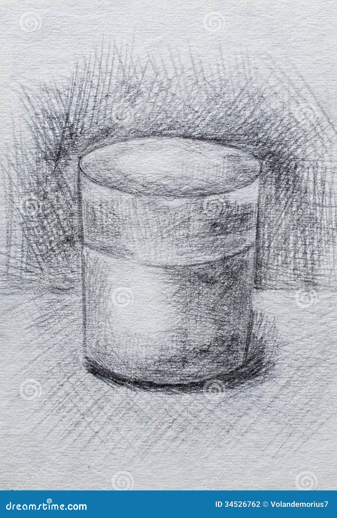 Disegno A Matita Di Un Bicchiere Dacqua Illustrazione Di