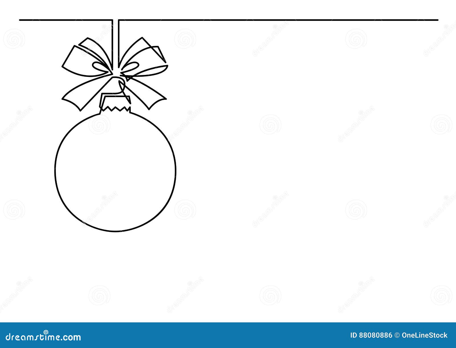 Disegno A Tratteggio Continuo Della Decorazione Dell Albero Di Natale Illustrazione Vettoriale Illustrazione Di Dicembre Stagionale 0806
