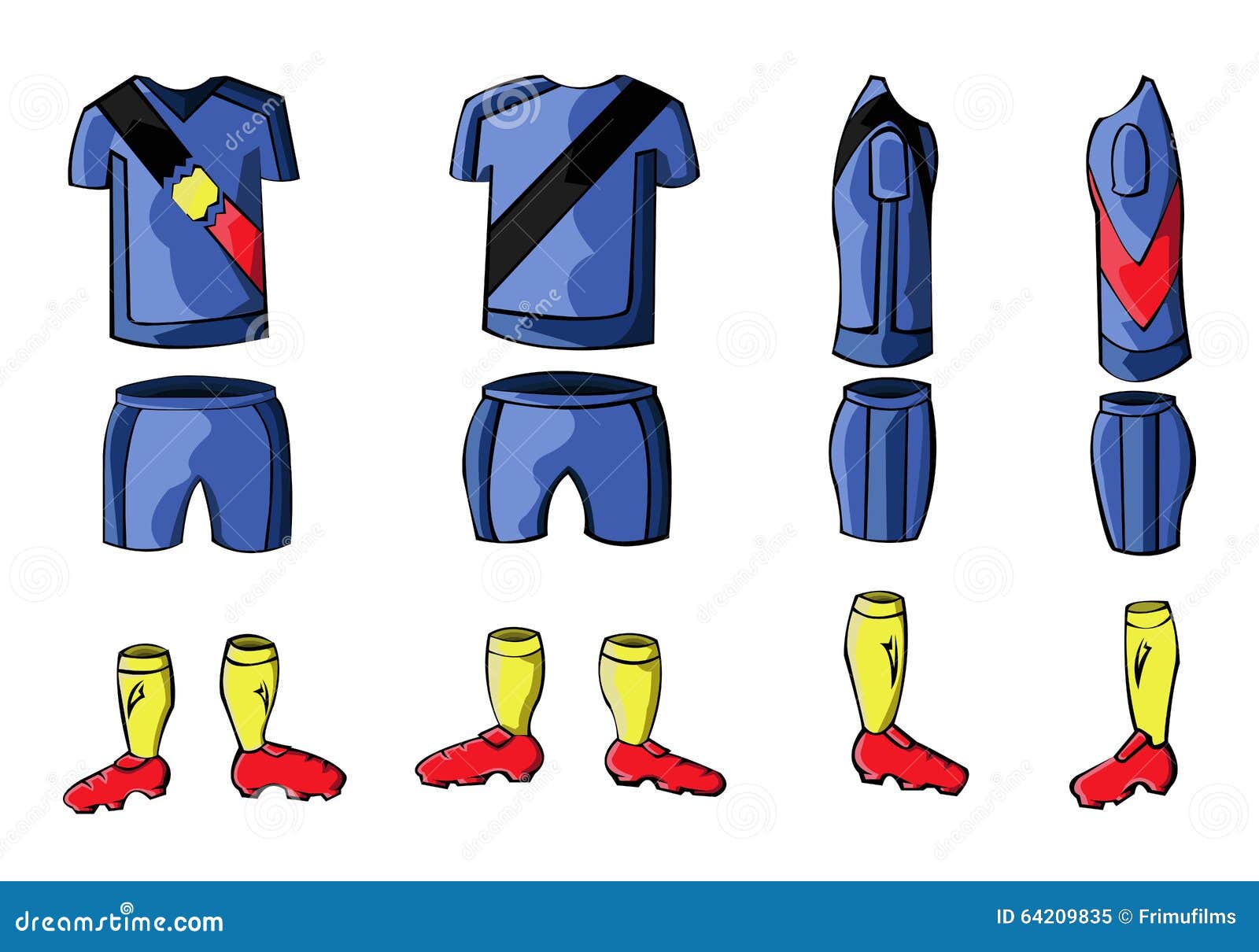 Diseño Elegante De La Ropa De Deportes Del Fútbol Ilustración del ...