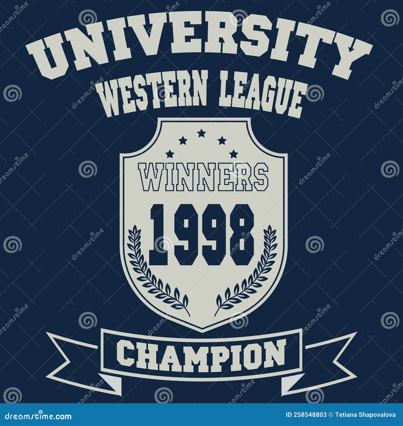 Diseno De Camisetas Universitarias Con Escudo De Varsity Y Corona De Laurel. Camiseta Y Ropa Deportiva Impresa En Estilo Universit Ilustracion del Vector Ilustracion de atletico america 258548803
