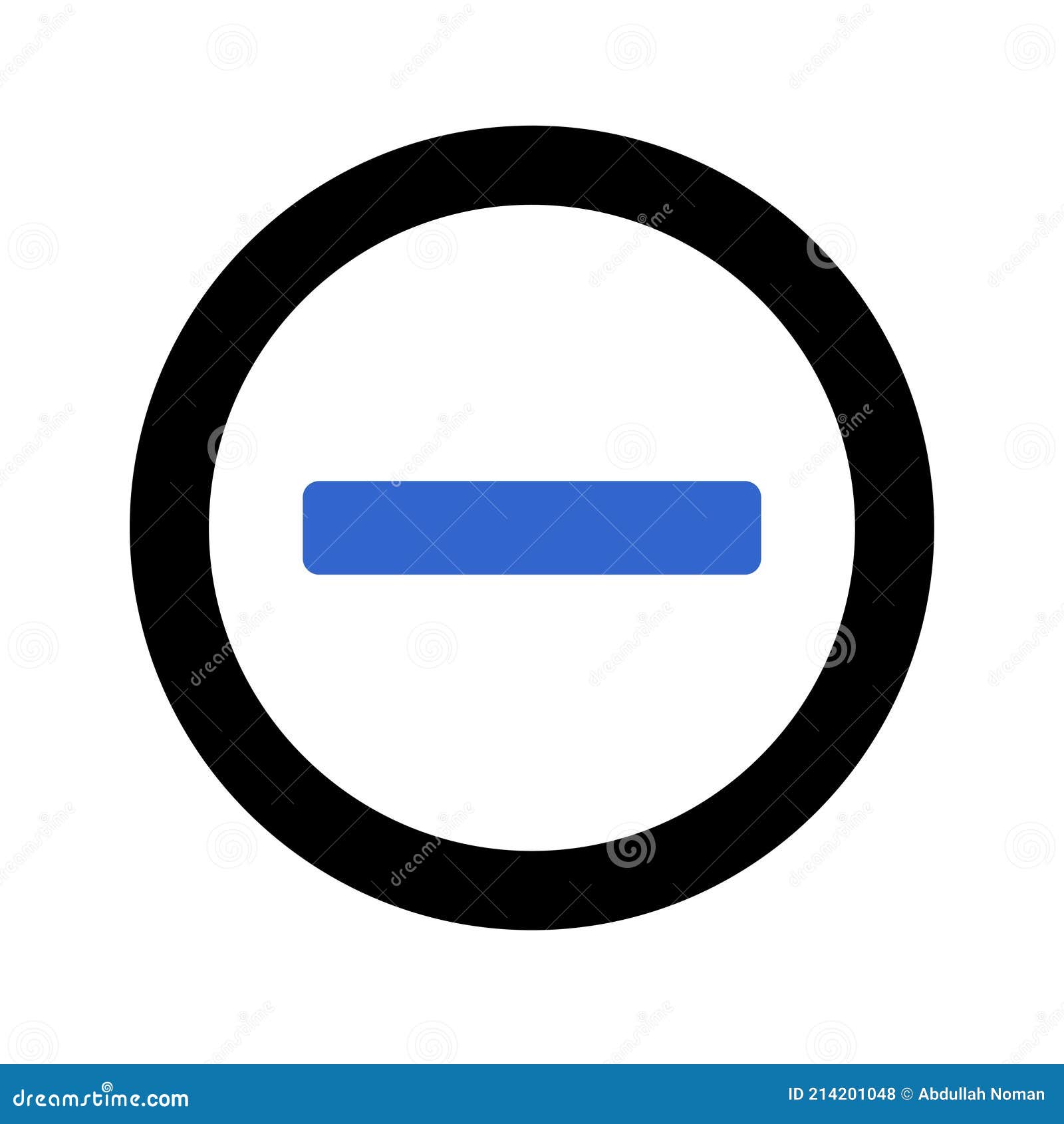 Diseño De Icono De Signo Menos Ilustración del Vector Ilustración de