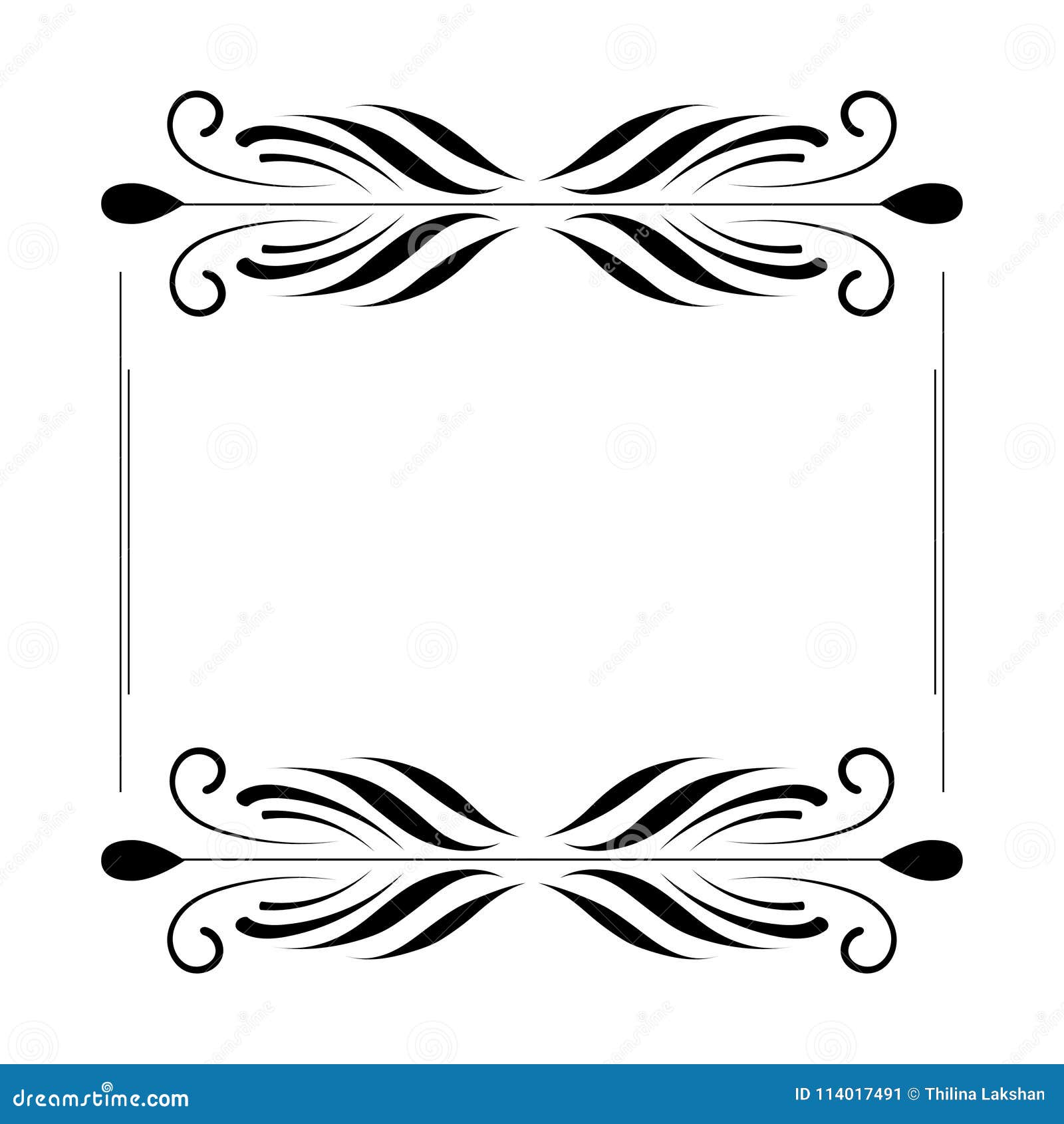 Diseño Del Vector De Los Marcos De La Invitación De La Boda Del Vintage