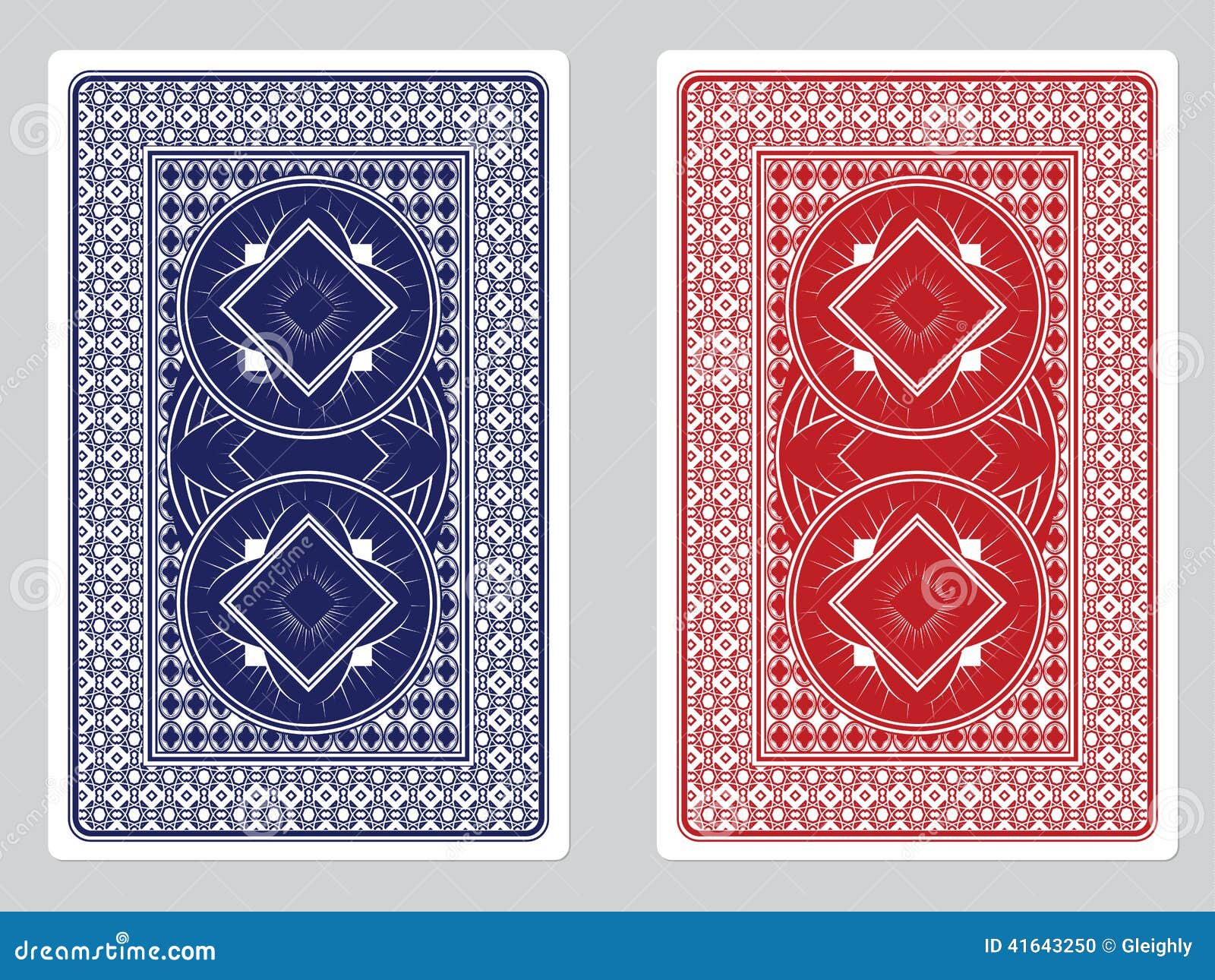 Diseños De La Parte Posterior De Naipe Ilustración del Vector