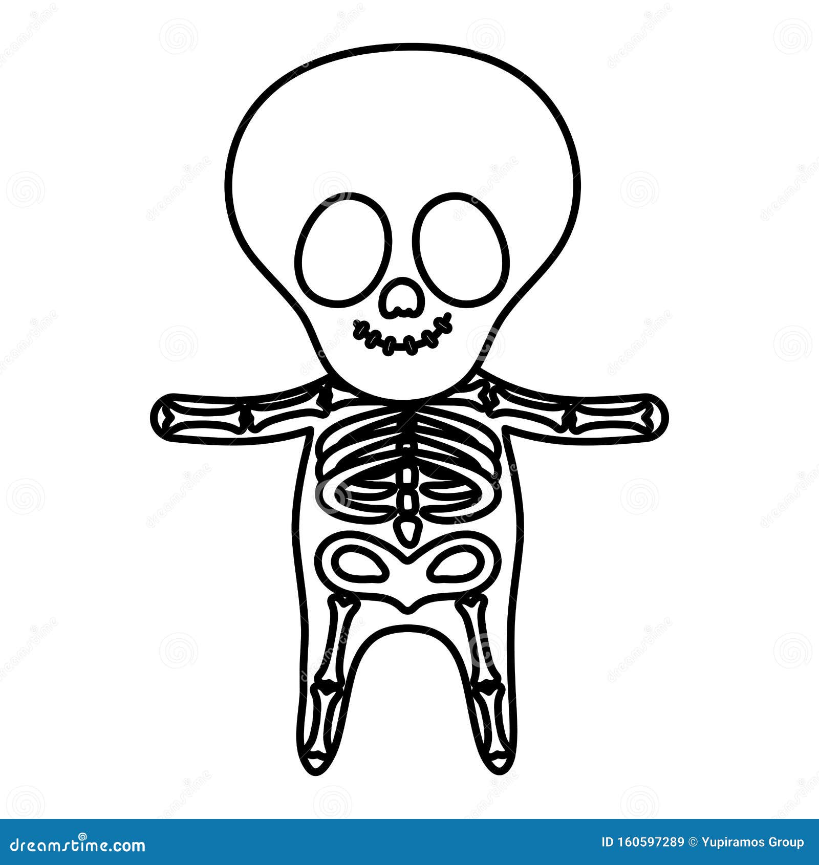 Descripción del negocio jefe Árbol de tochi Disfraz De Disfraz De Esqueleto De Niño O Tratar El Diseño Feliz De La  Línea De Halloween Ilustración del Vector - Ilustración de horror,  esqueleto: 160597289