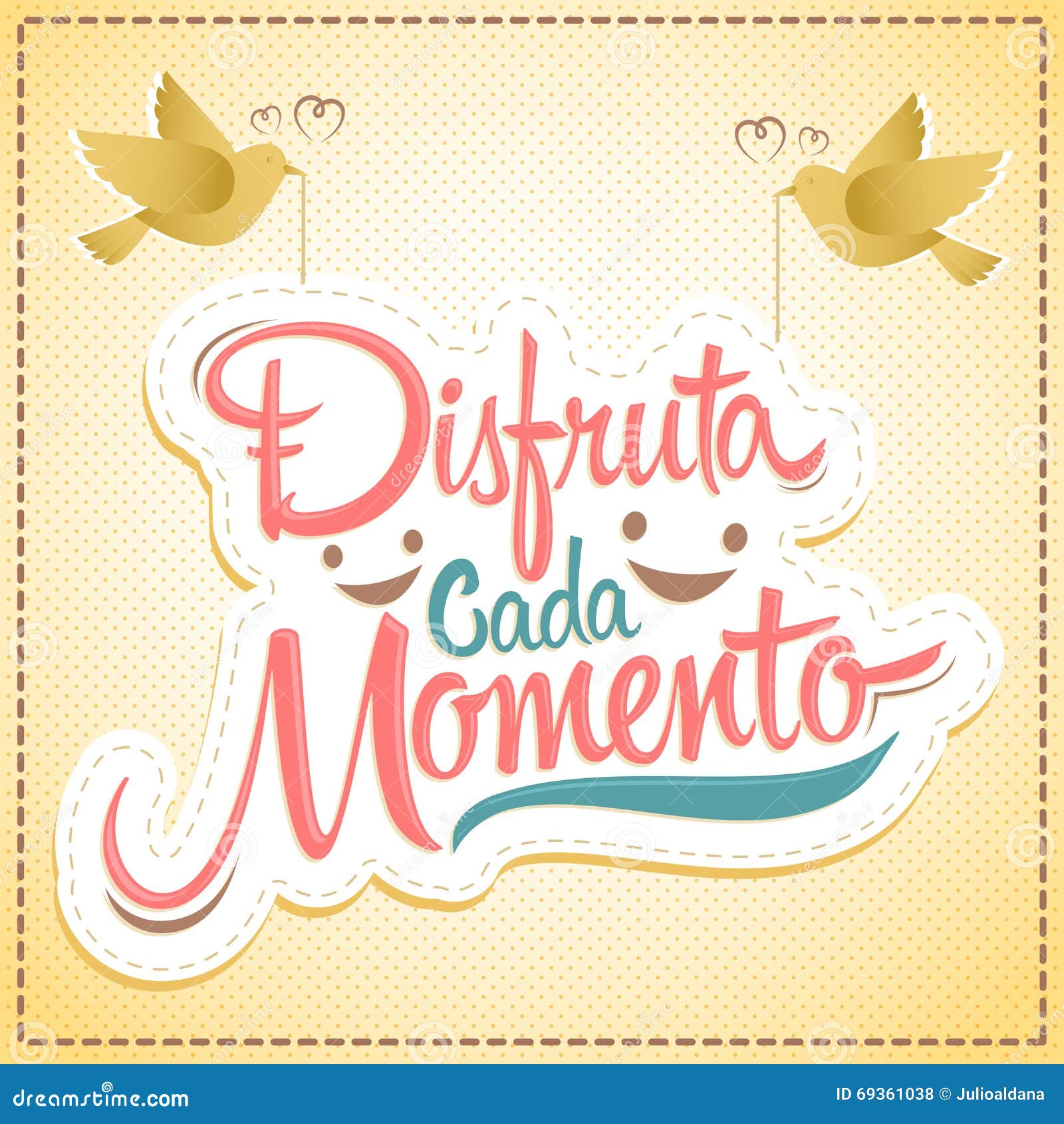 disfruta cada momento - enjoy every moment spanish text