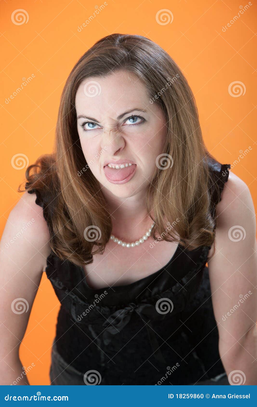 Disgusted stock photo. Image of beautiful, feminine, mock 18259860