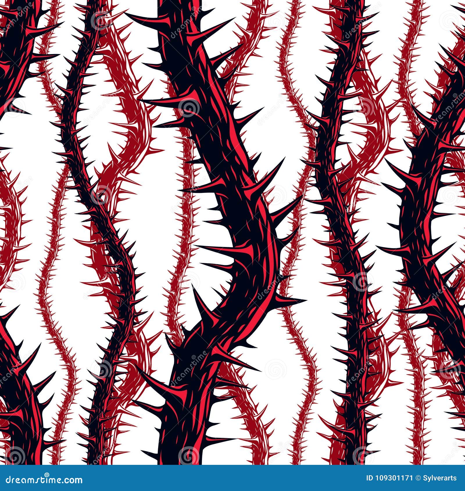 Disgusting Horror Art and Nightmare Seamless Pattern, Vector Background ...
