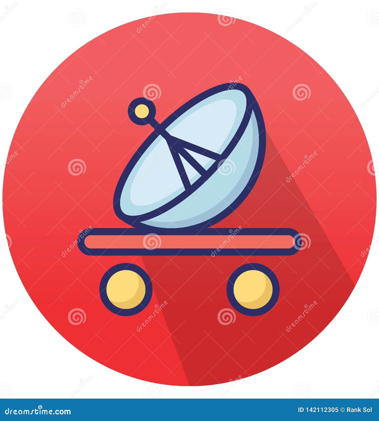 dish antenna   icon that can easily modify or edit