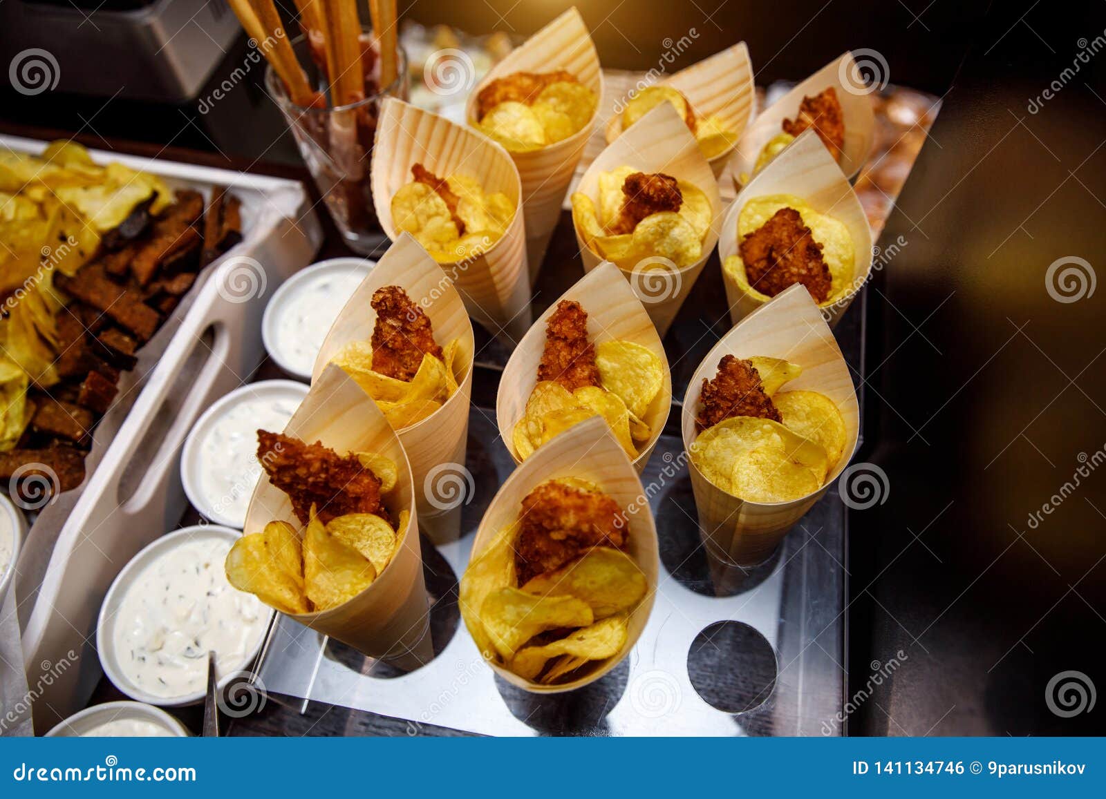 Dish of Different Appetizers Snacks To Beer Stock Photo Image of