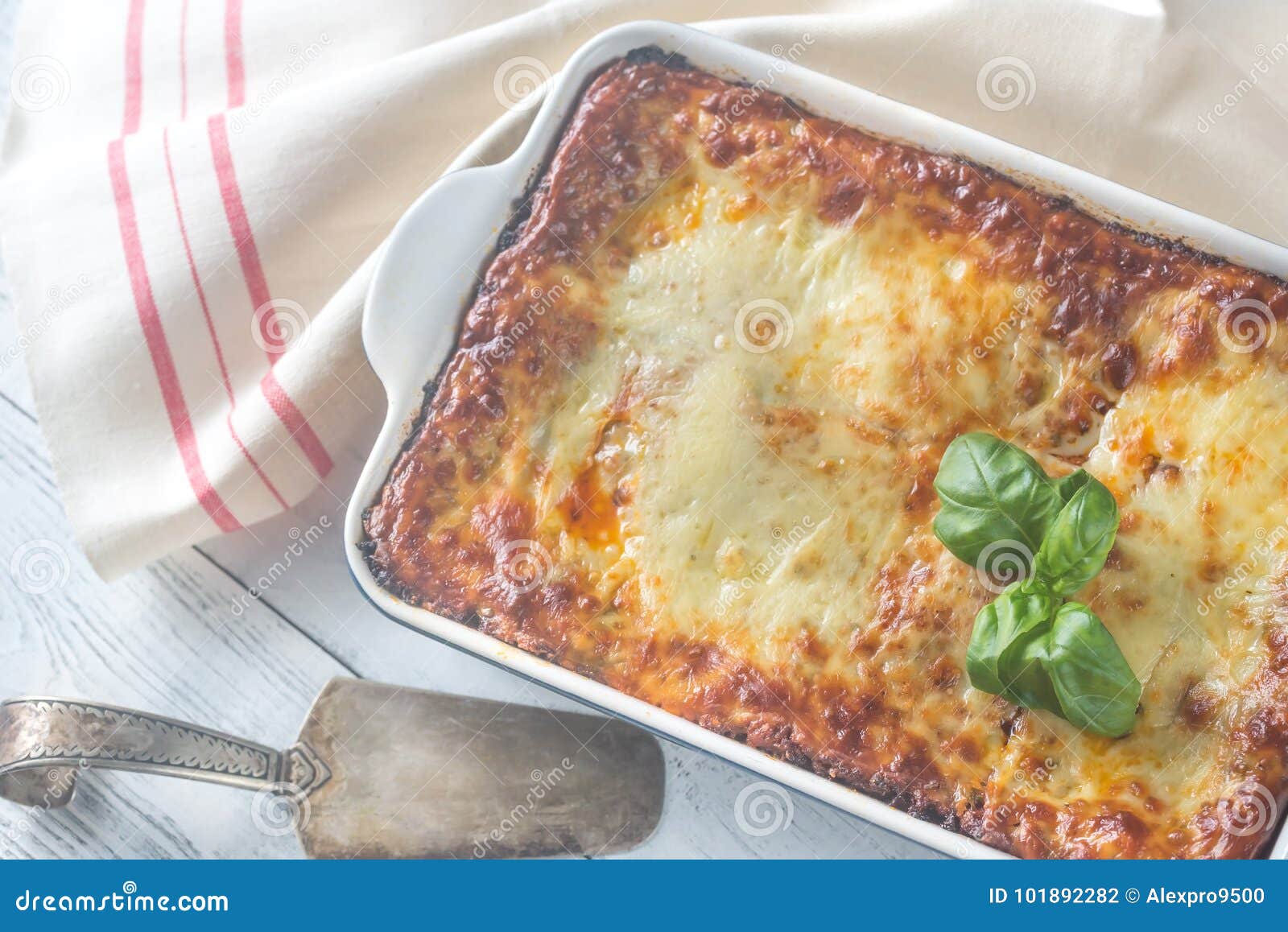 Dish of Lasagne on the Wooden Table Stock Photo - Image of italian ...