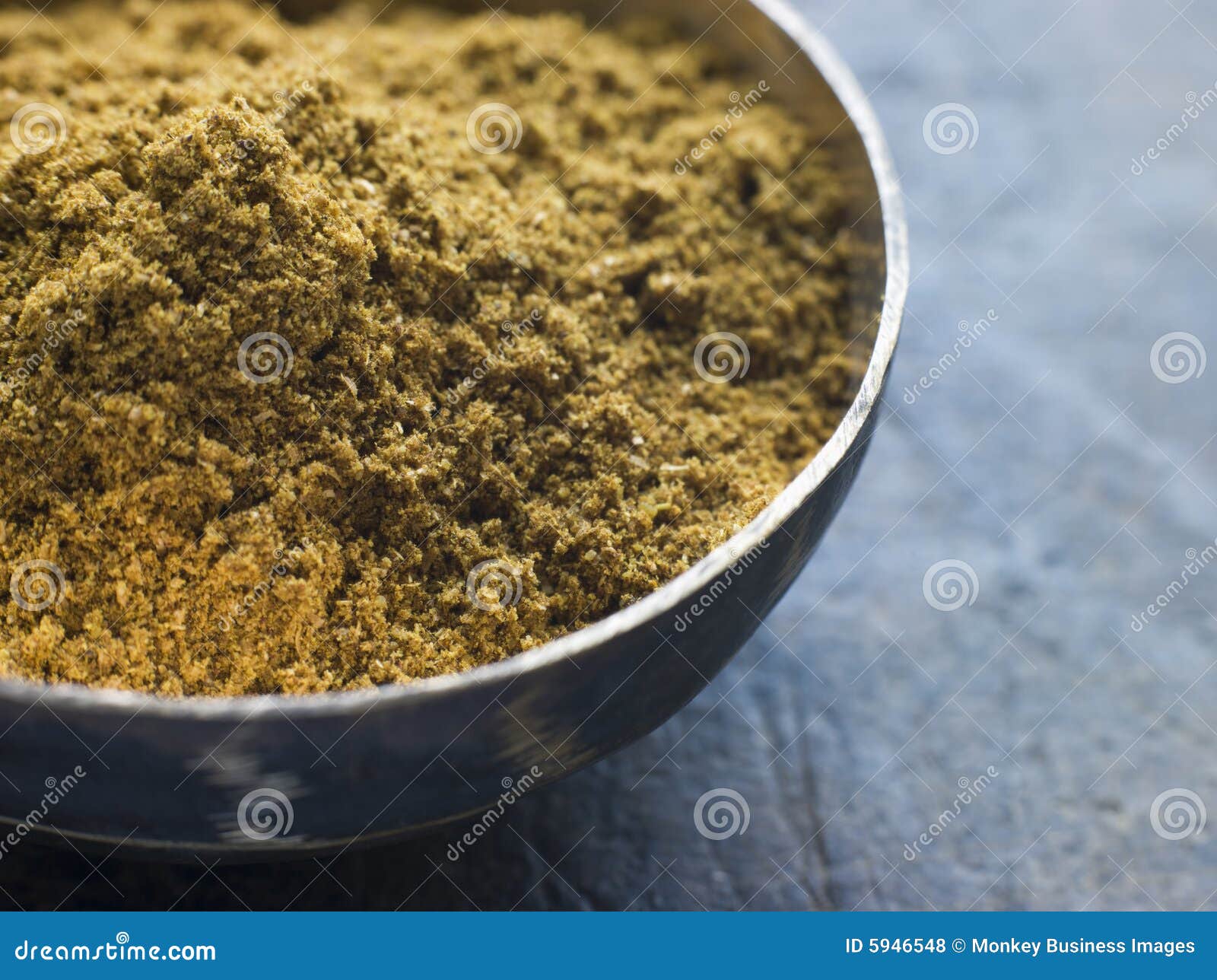 dish of madras curry powder