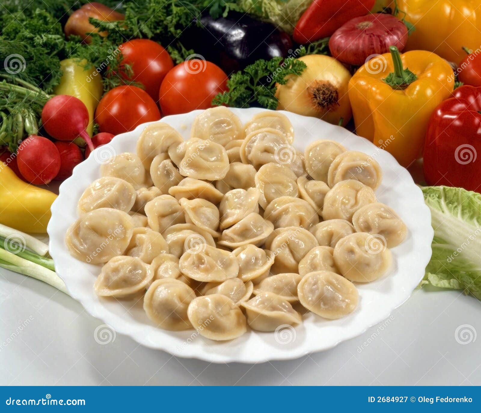 dish with meat dumplings