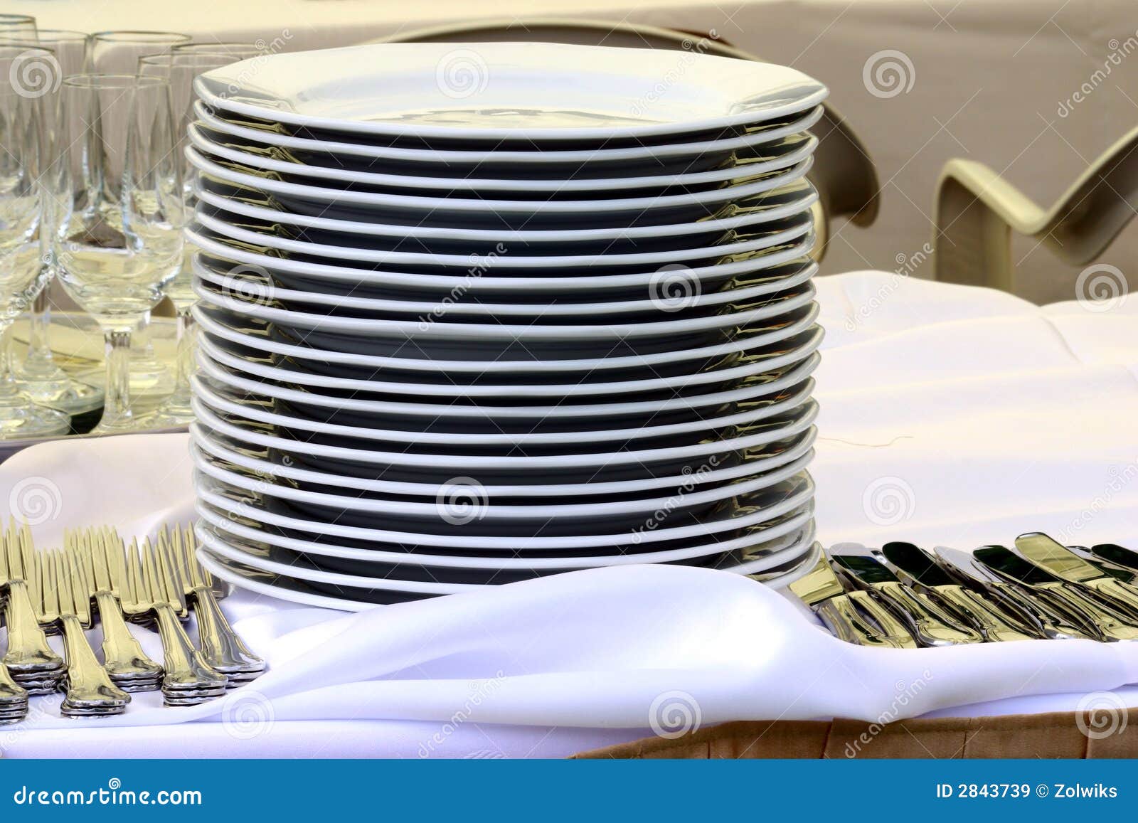 Dish pile stock image. Image of decoration, knife, dish 2843739