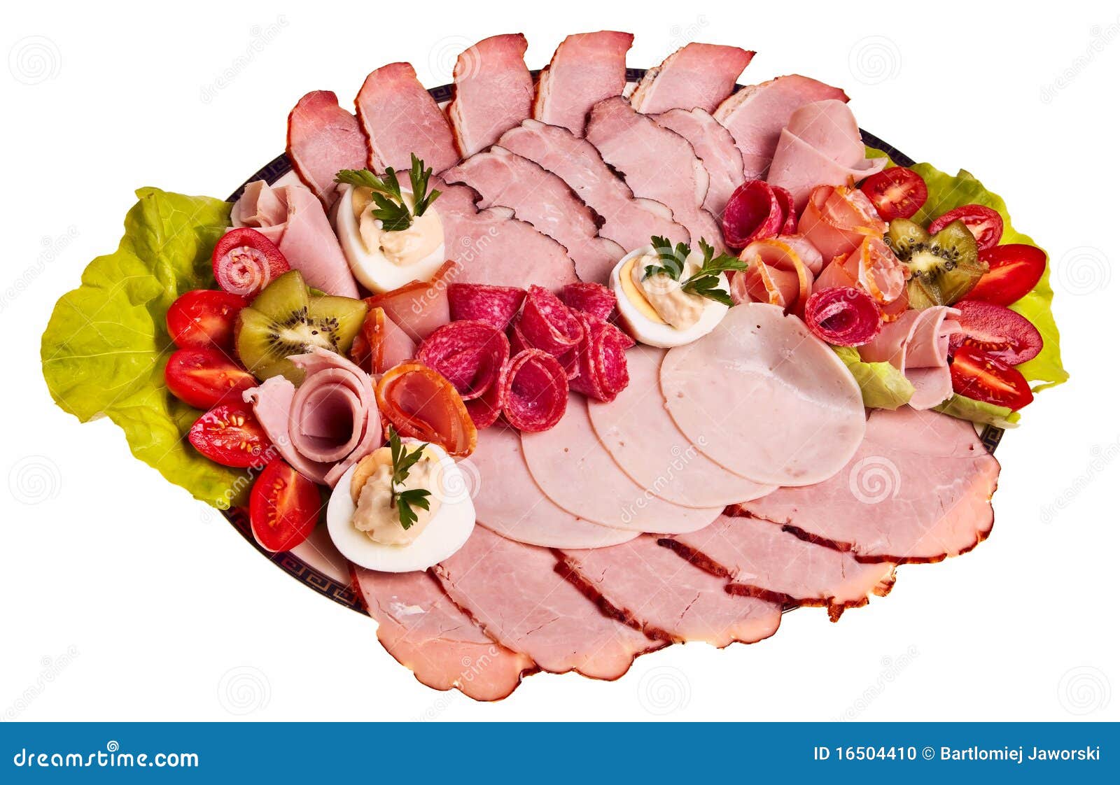 Dish with Sliced Smoked Ham. Stock Photo Image of sliced, roll 16504410