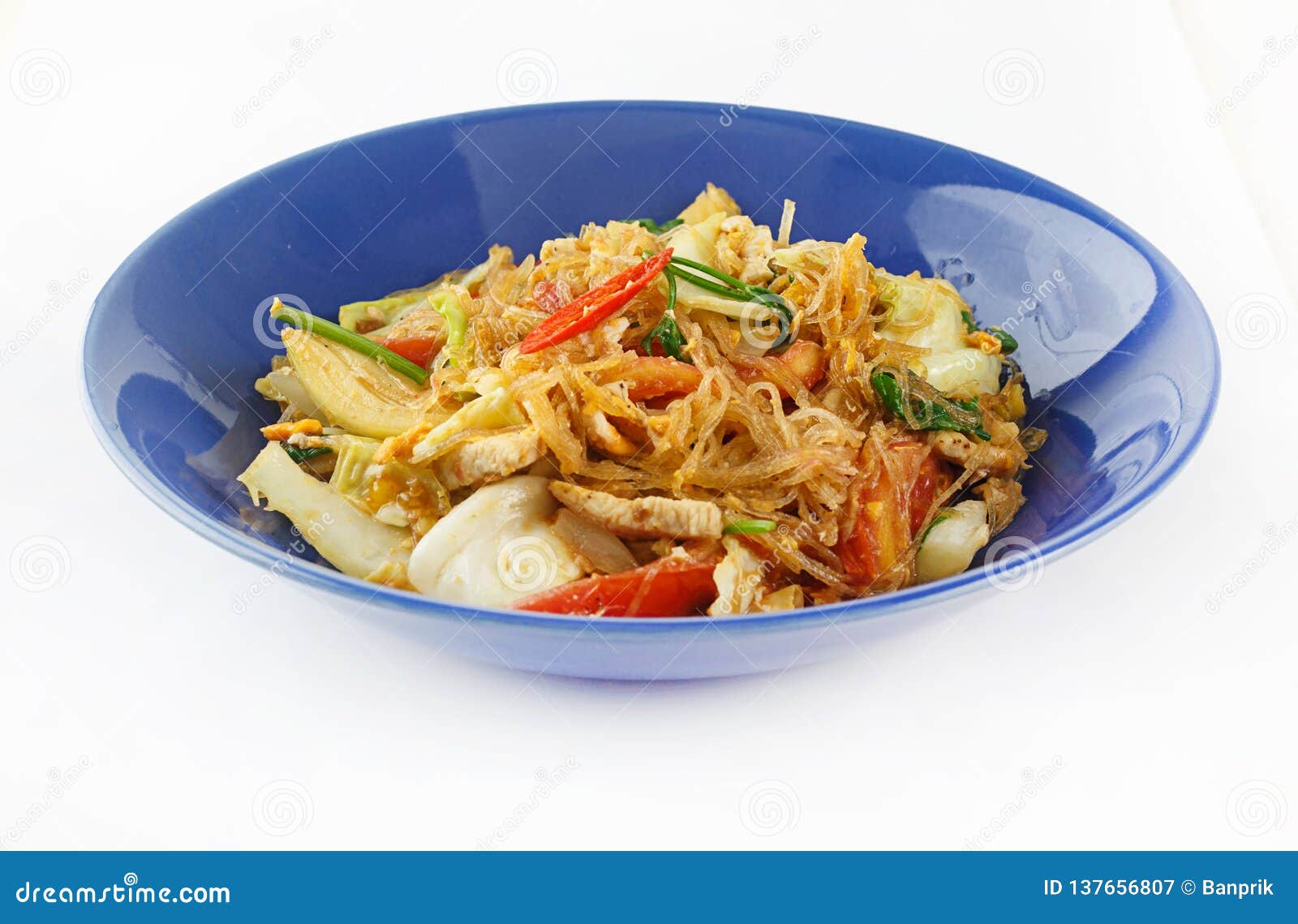 Dish of Stir Fried Cellophane Noodles Stock Image Image of noodle