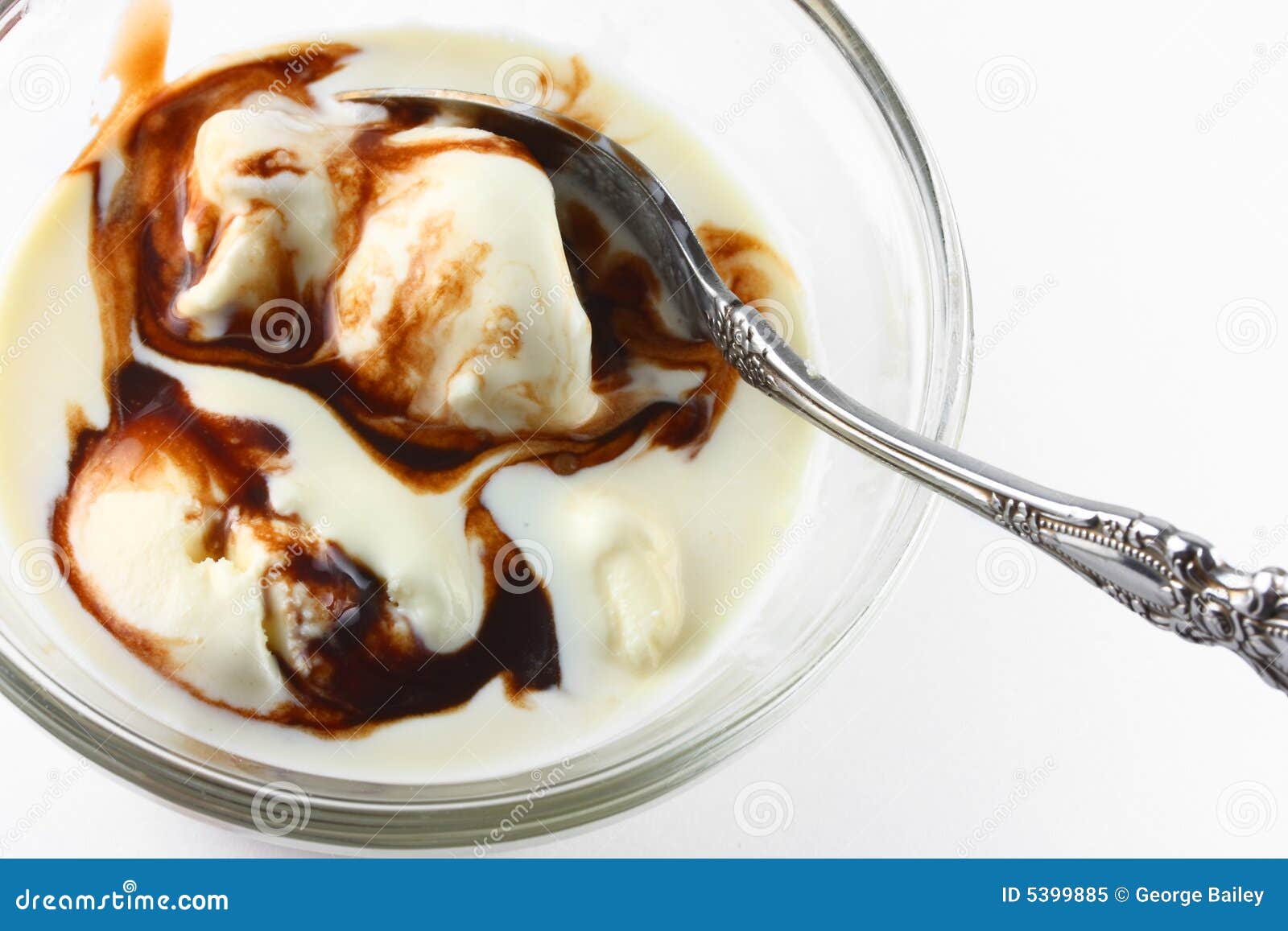 Dish of vanilla ice cream stock image. Image of vanilla 5399885