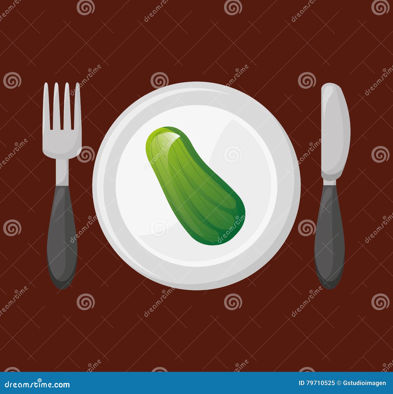 Dish with vegetable menu stock illustration. Illustration of restaurant