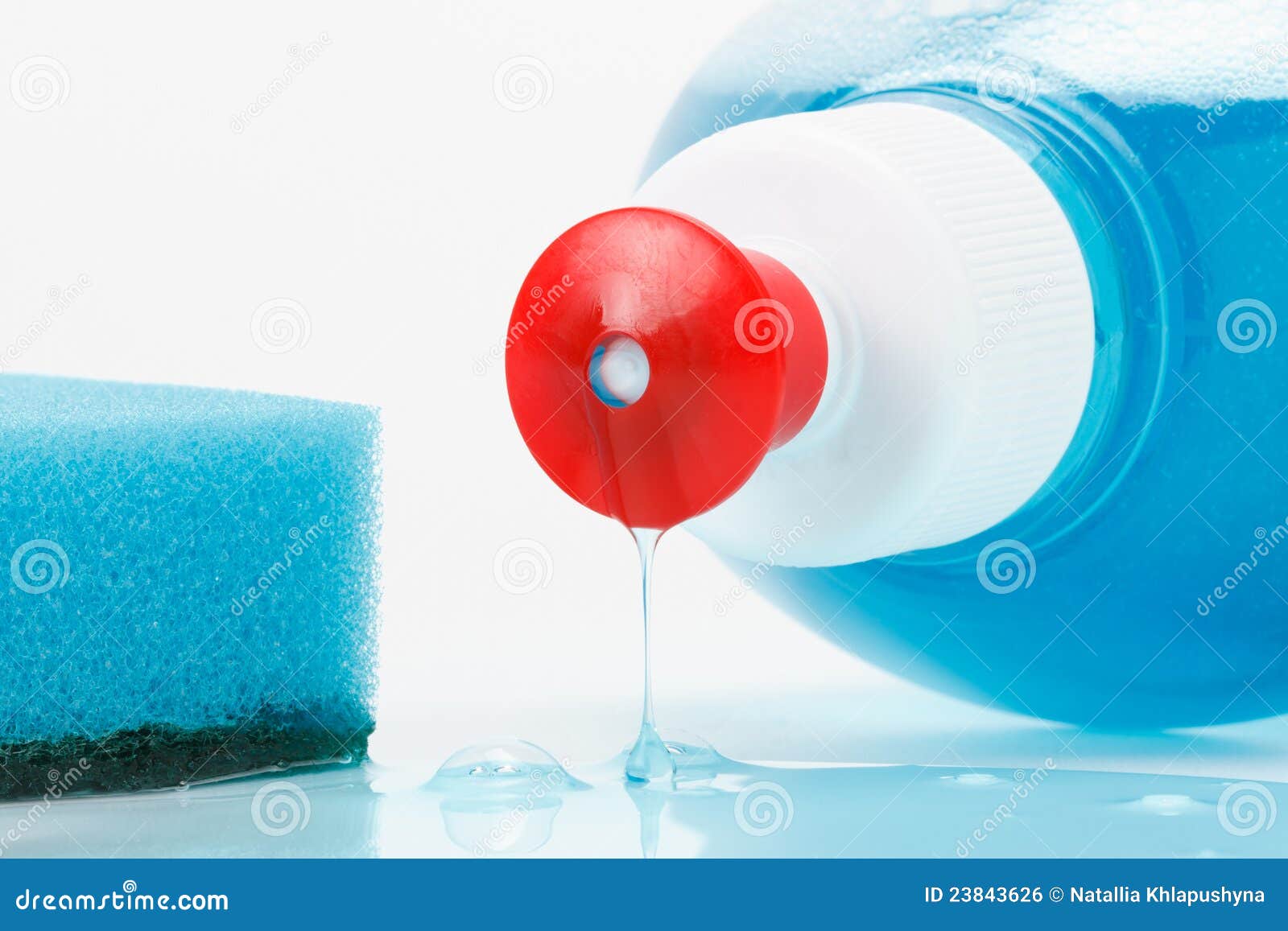 Dish Washing Liquid Flows Out of the Bottle Stock Photo Image of