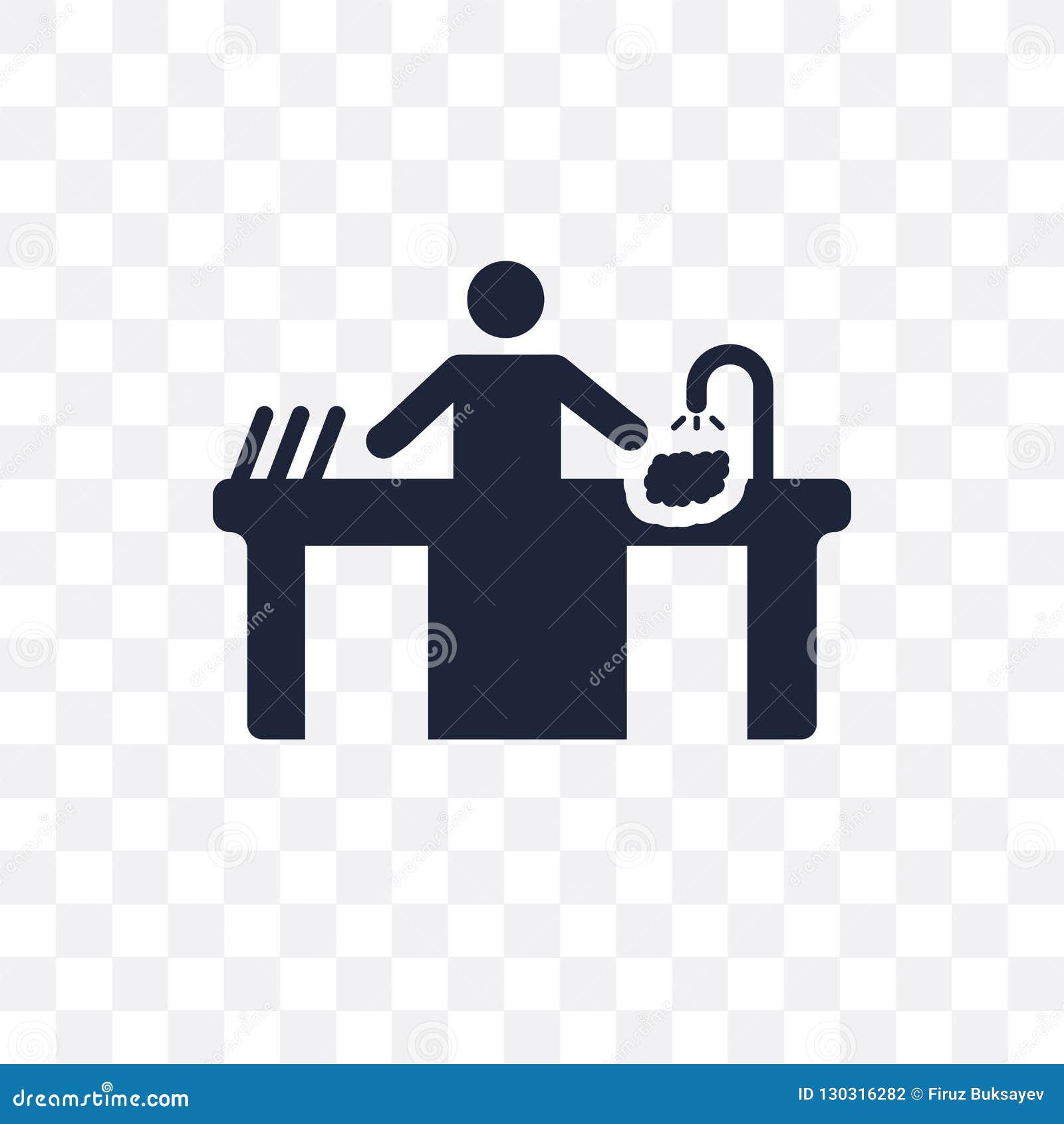 Dish Washing Transparent Icon. Dish Washing Symbol Design from a Stock