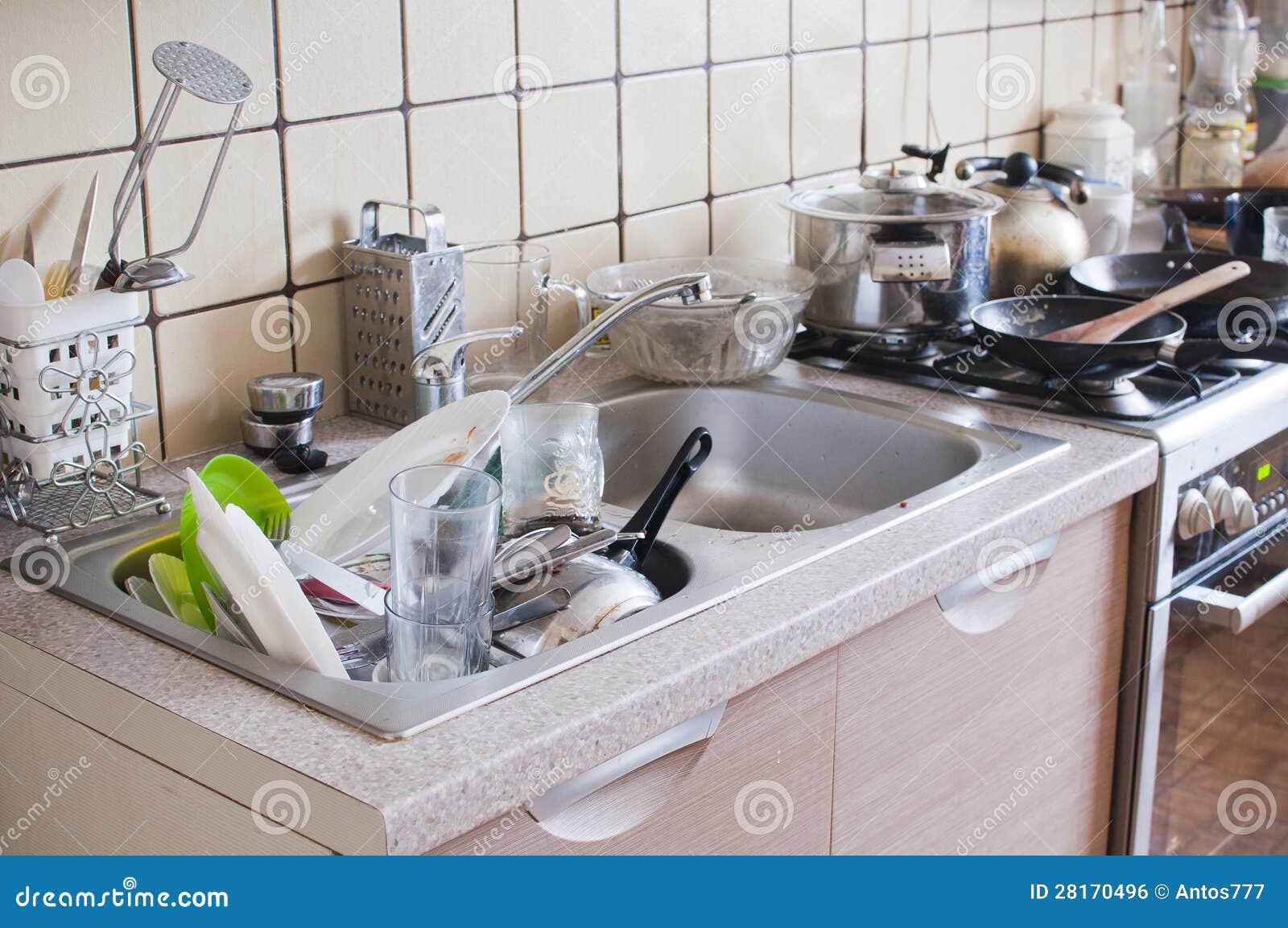 Dishes In The Sink Royalty Free Stock Image Image 28170496