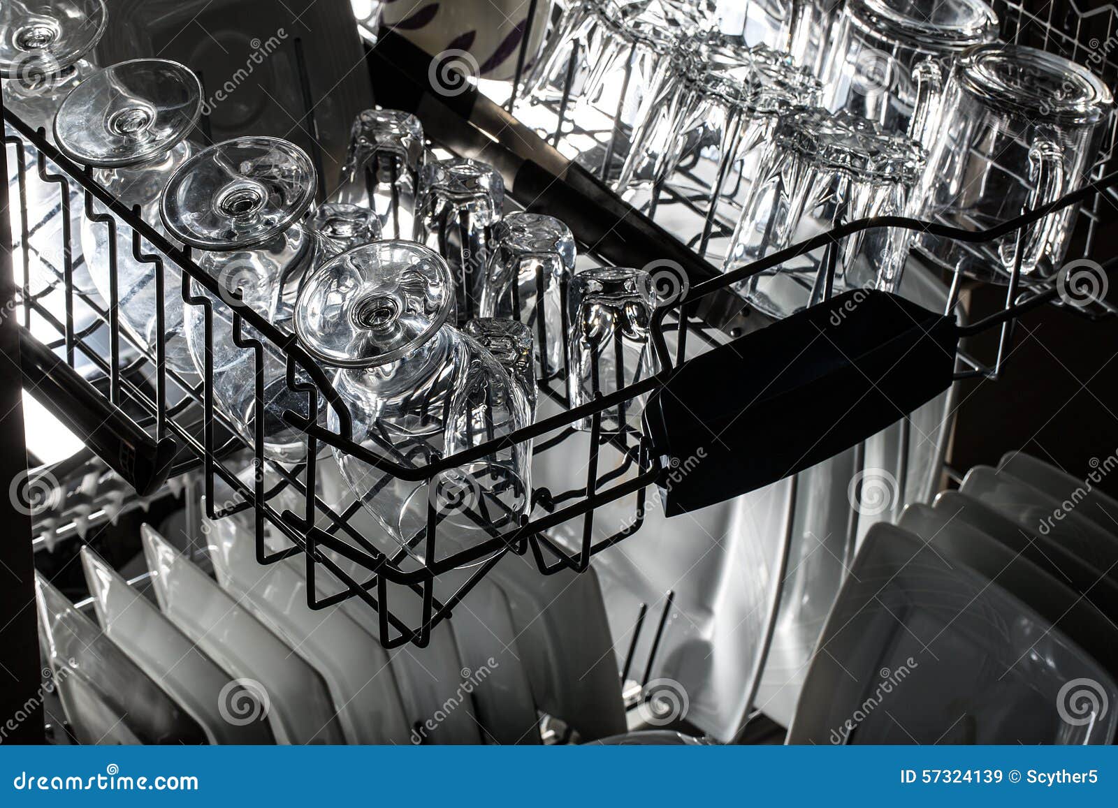 Dishwasher after Cleaning Process. Stock Image Image of dishes
