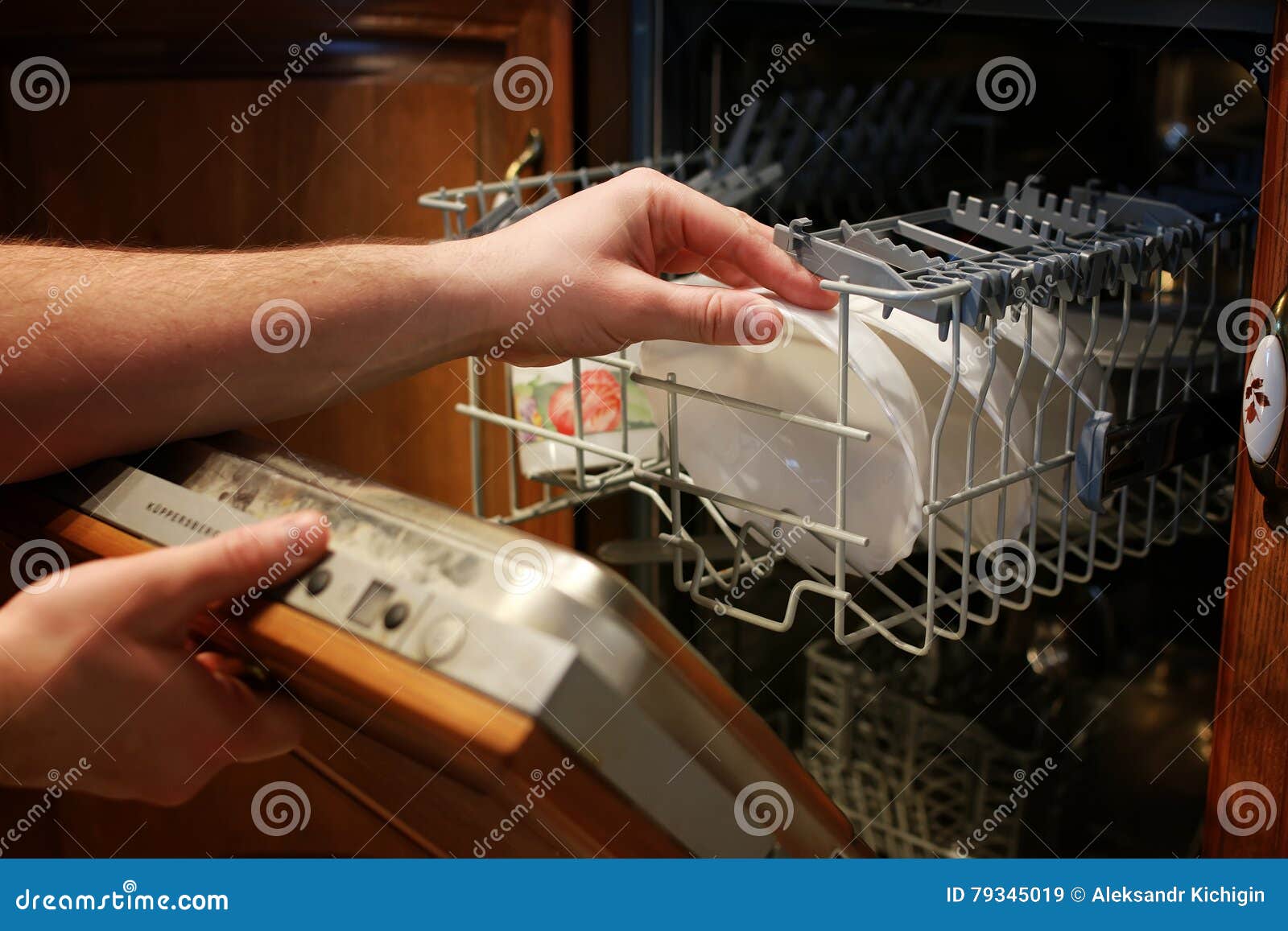 Dishwasher door open stock image. Image of dishwasher 79345019