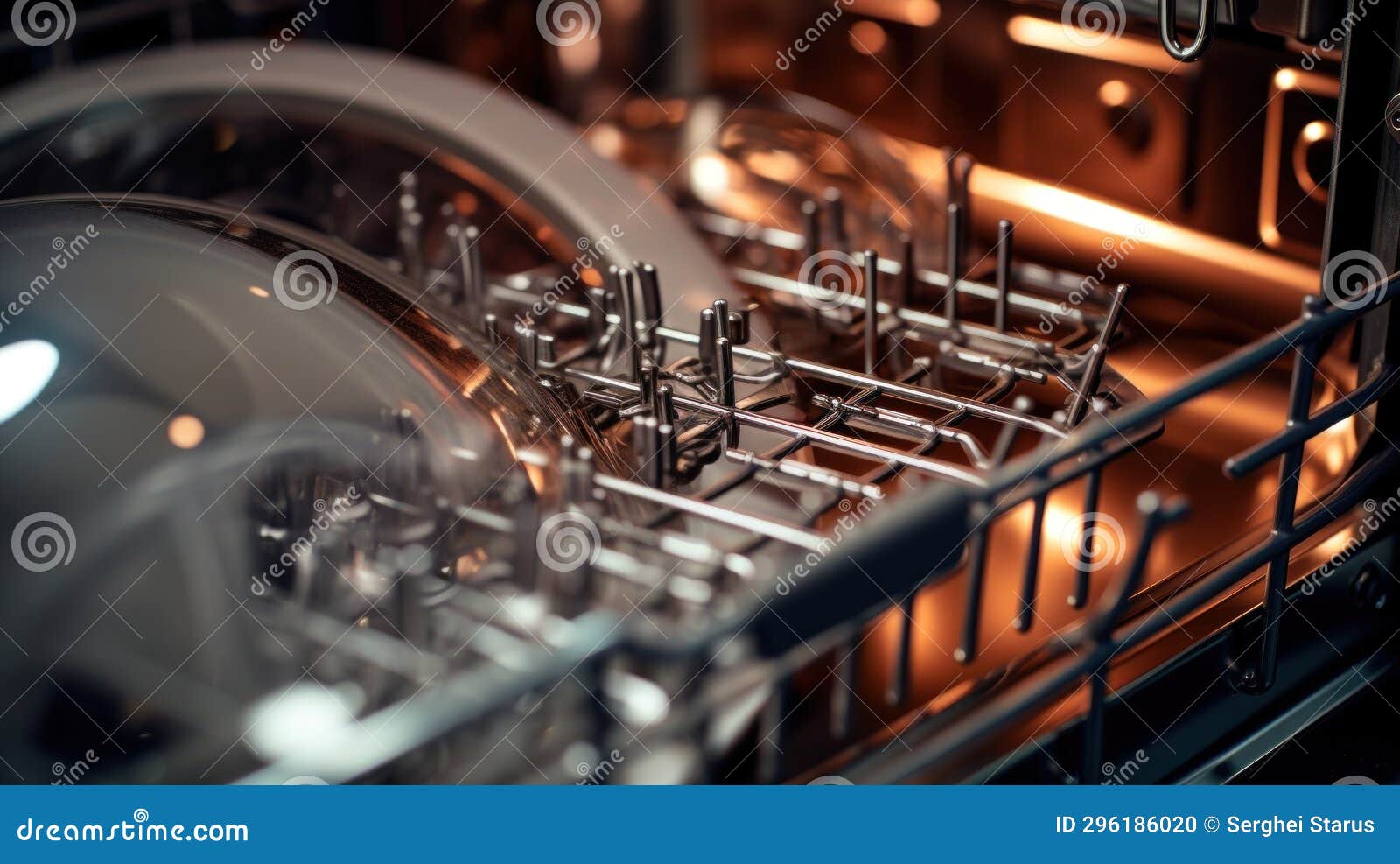 A Dishwasher with Many Dishes in it, AI Stock Photo Image of cooking