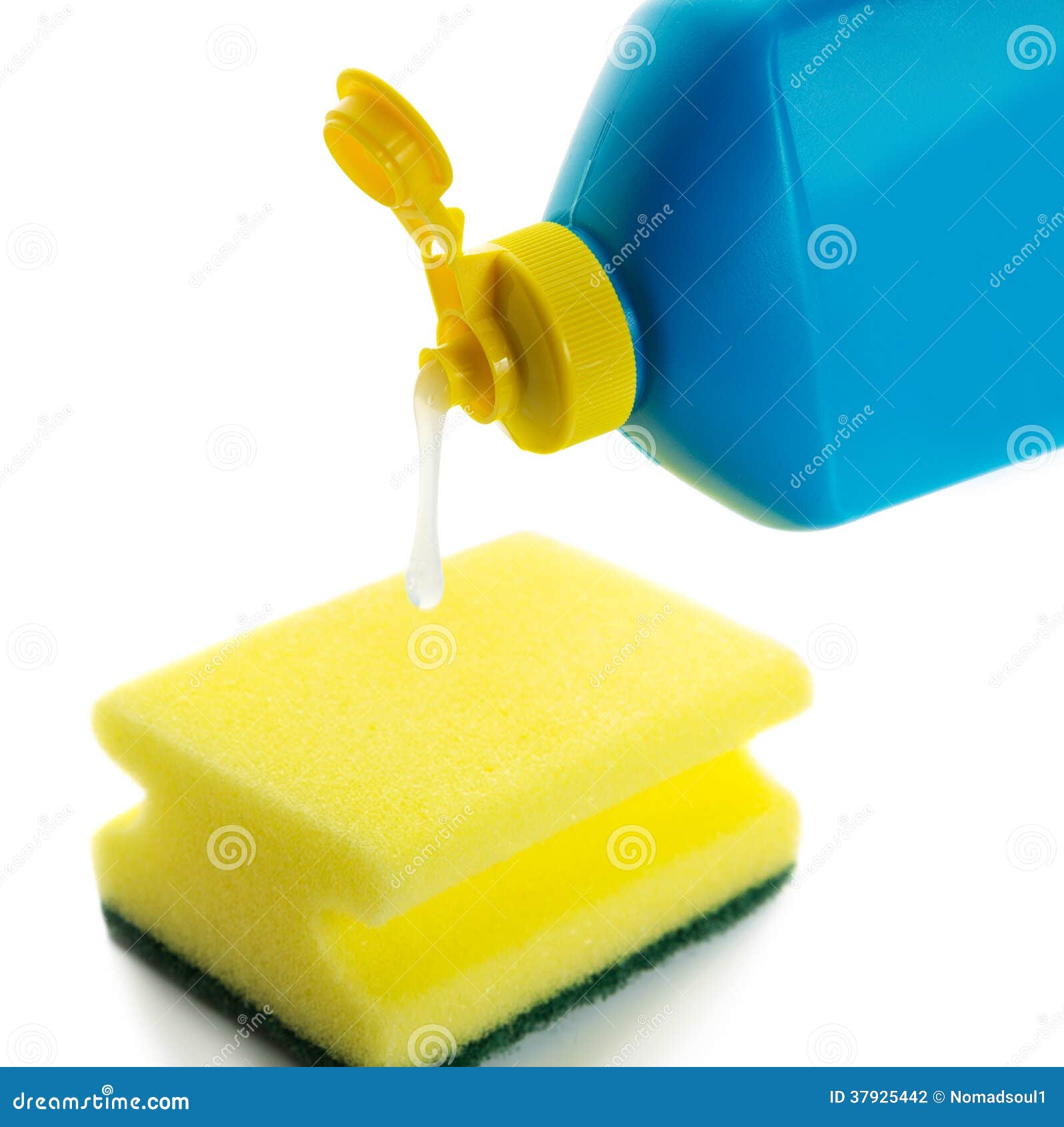 Dishwashing Liquid and Sponge Stock Photo Image of home, dishwasher