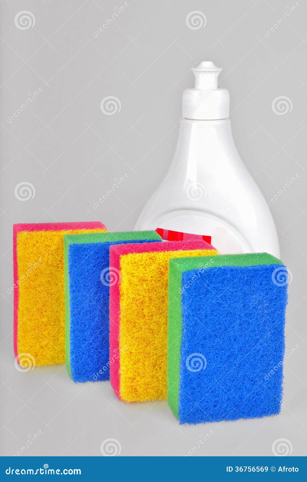 Dishwashing Liquid and Sponges Stock Image Image of disinfectant
