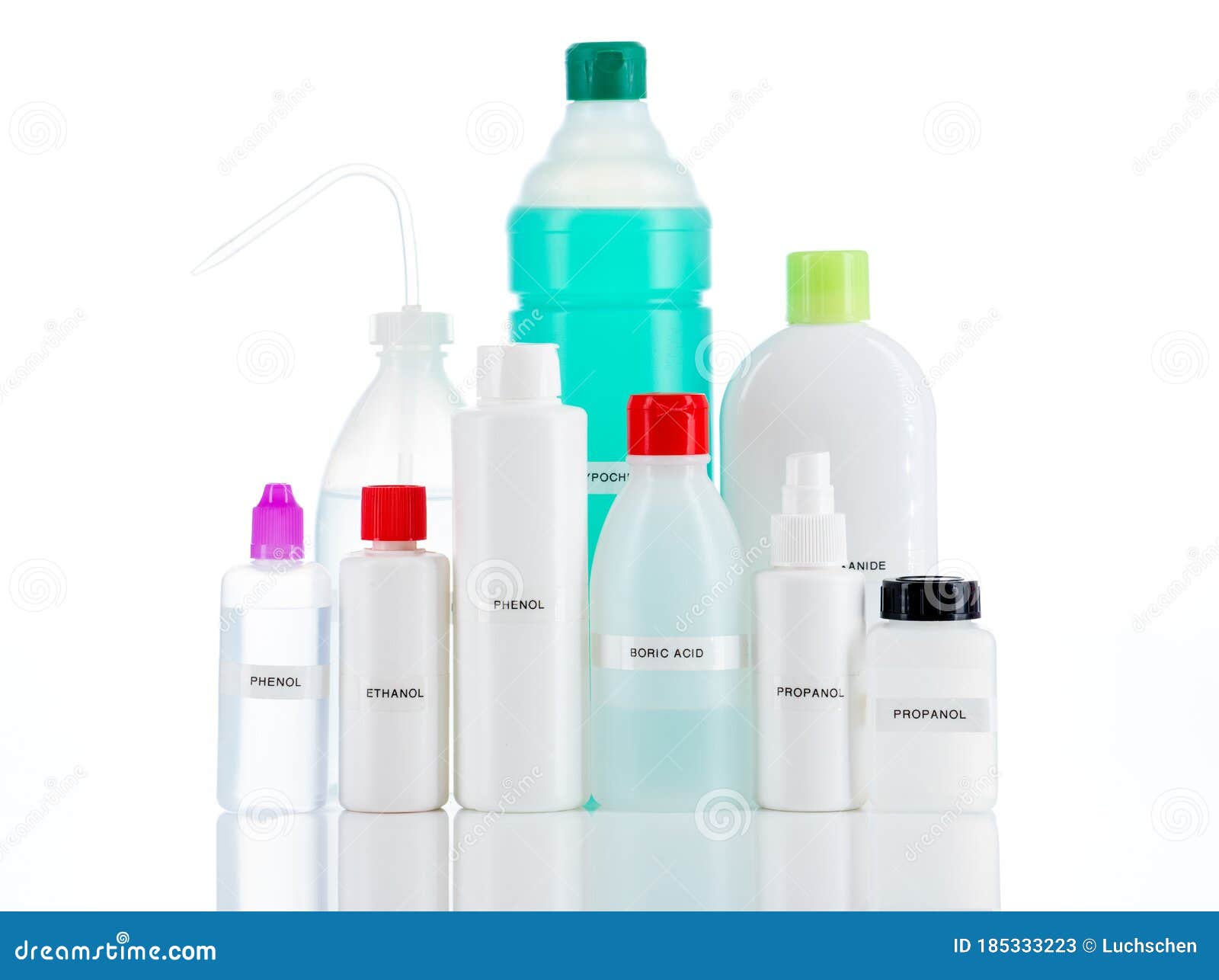 Disinfectant, Sanitizer in Plastic Packaging on a White Background ...