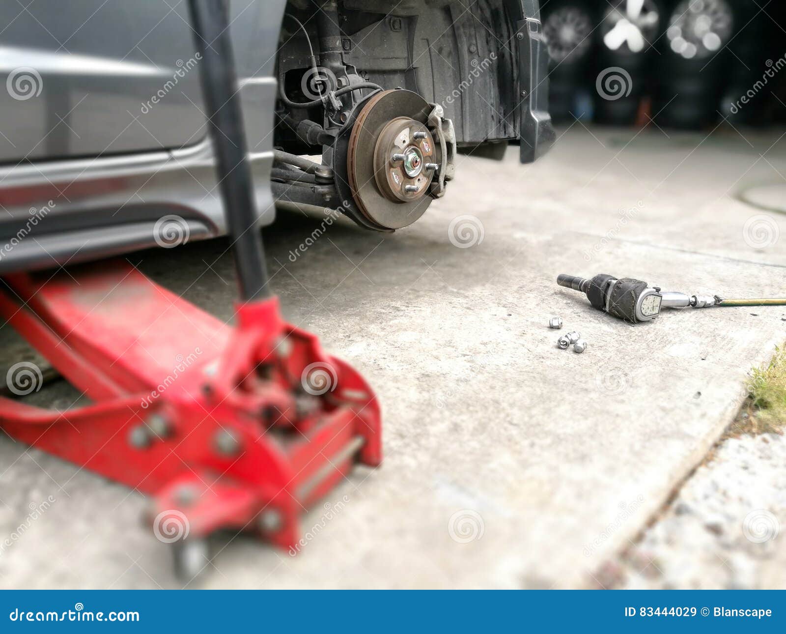 Disk brake or tire fixing stock image. Image of disc 83444029