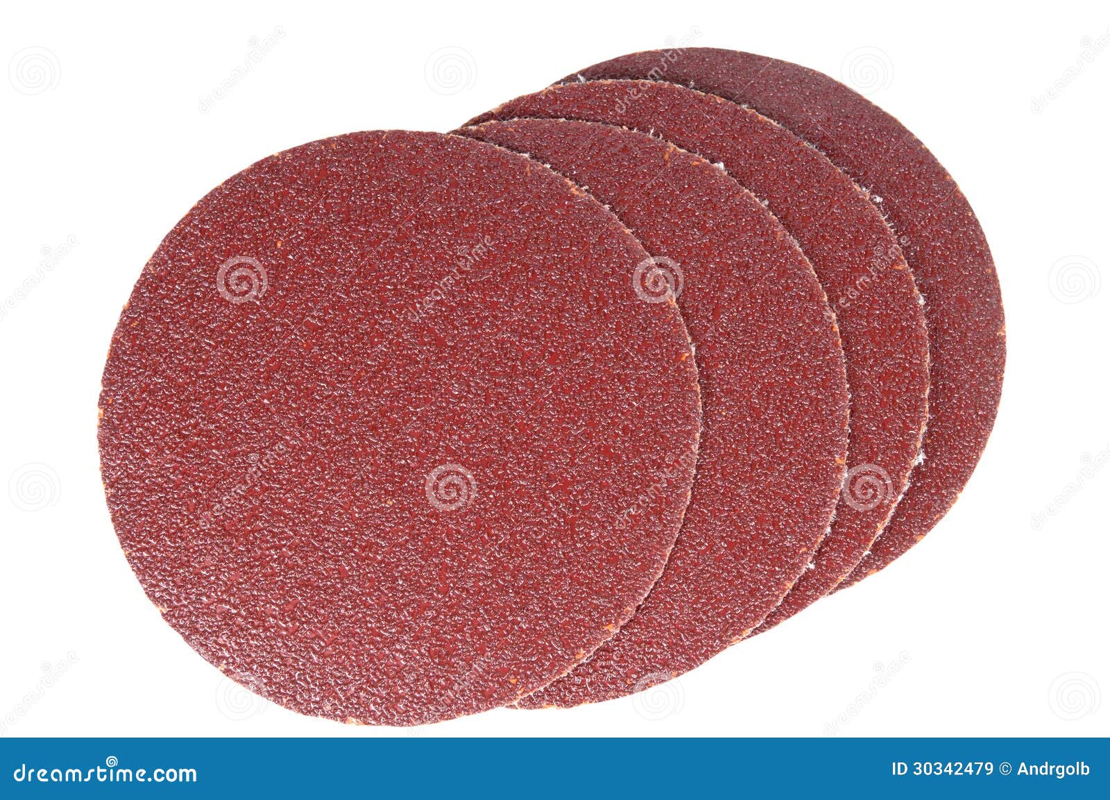 Disk of brown sandpaper stock image. Image of isolated 30342479