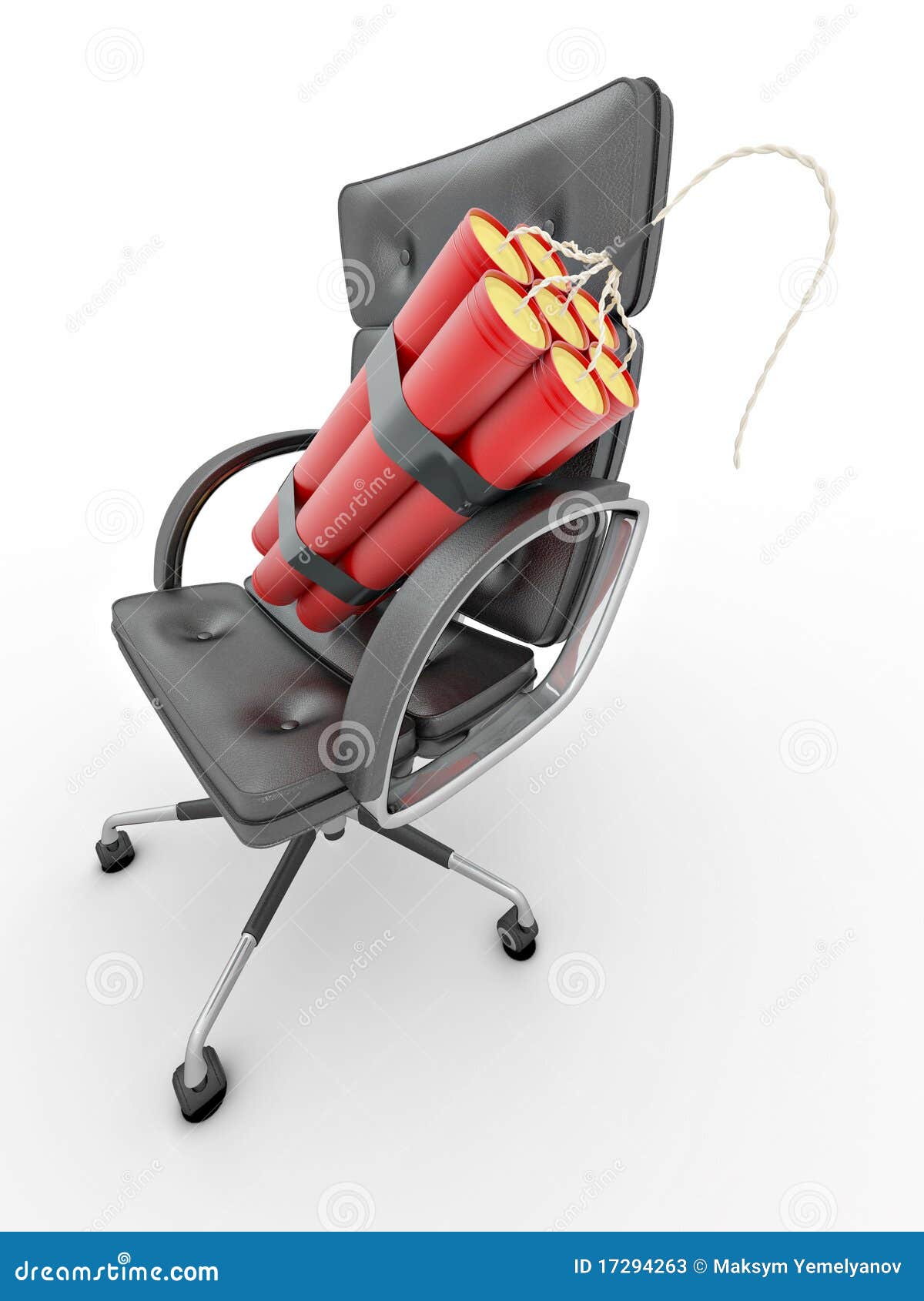 Dismissal of Manager. Dynamit on Office Armchair Stock Illustration