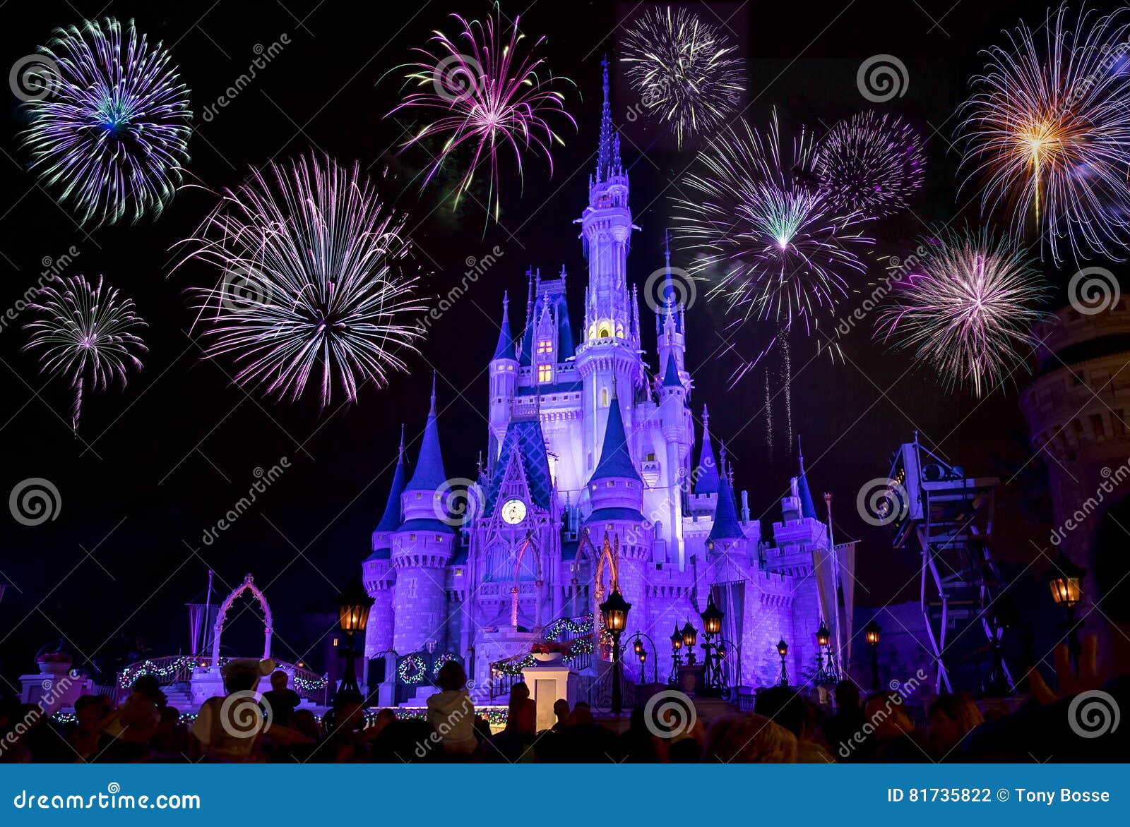 disney castle fireworks