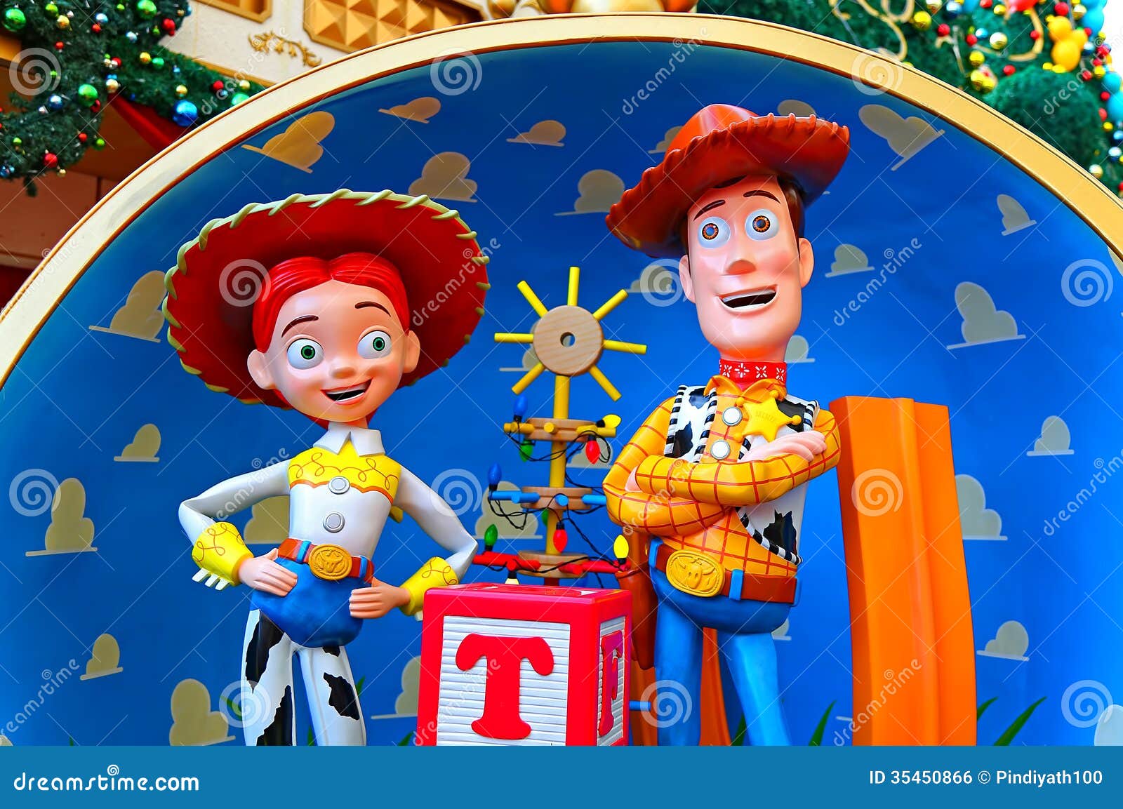 Disney Pixar Toy Story Characters Woody and Jessie Editorial Photo